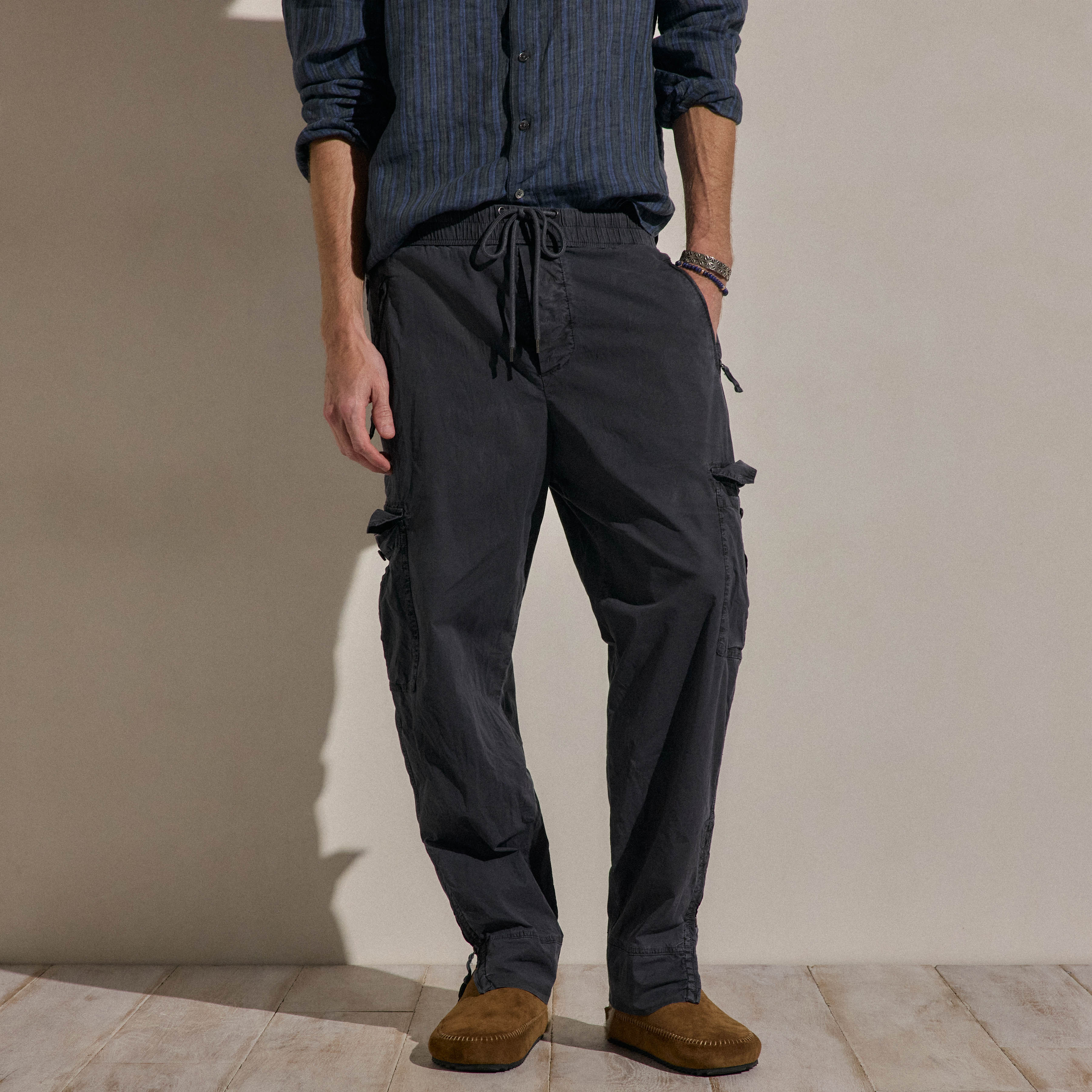Parachute Poplin Cargo - Blue Noir Pigment