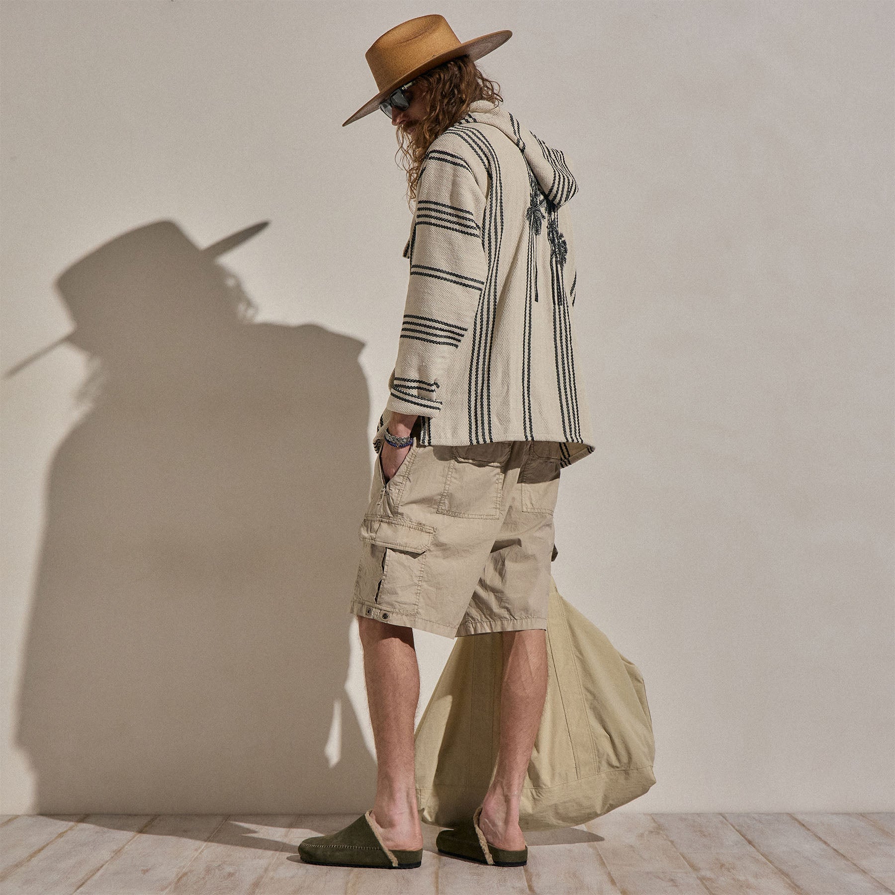Parachute Poplin Cargo Short - Flax Pigment