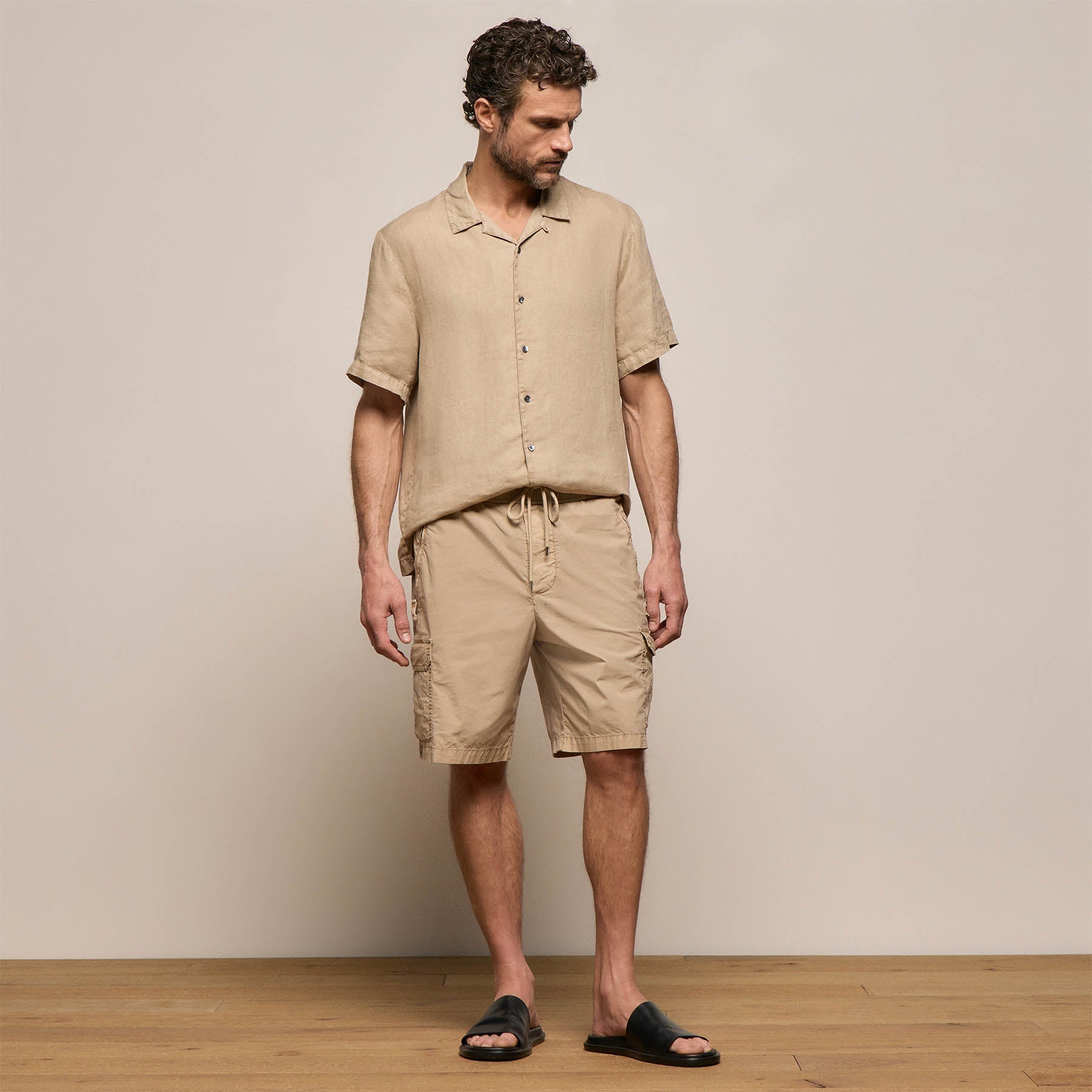 Parachute Poplin Cargo Short - Light Khaki Pigment