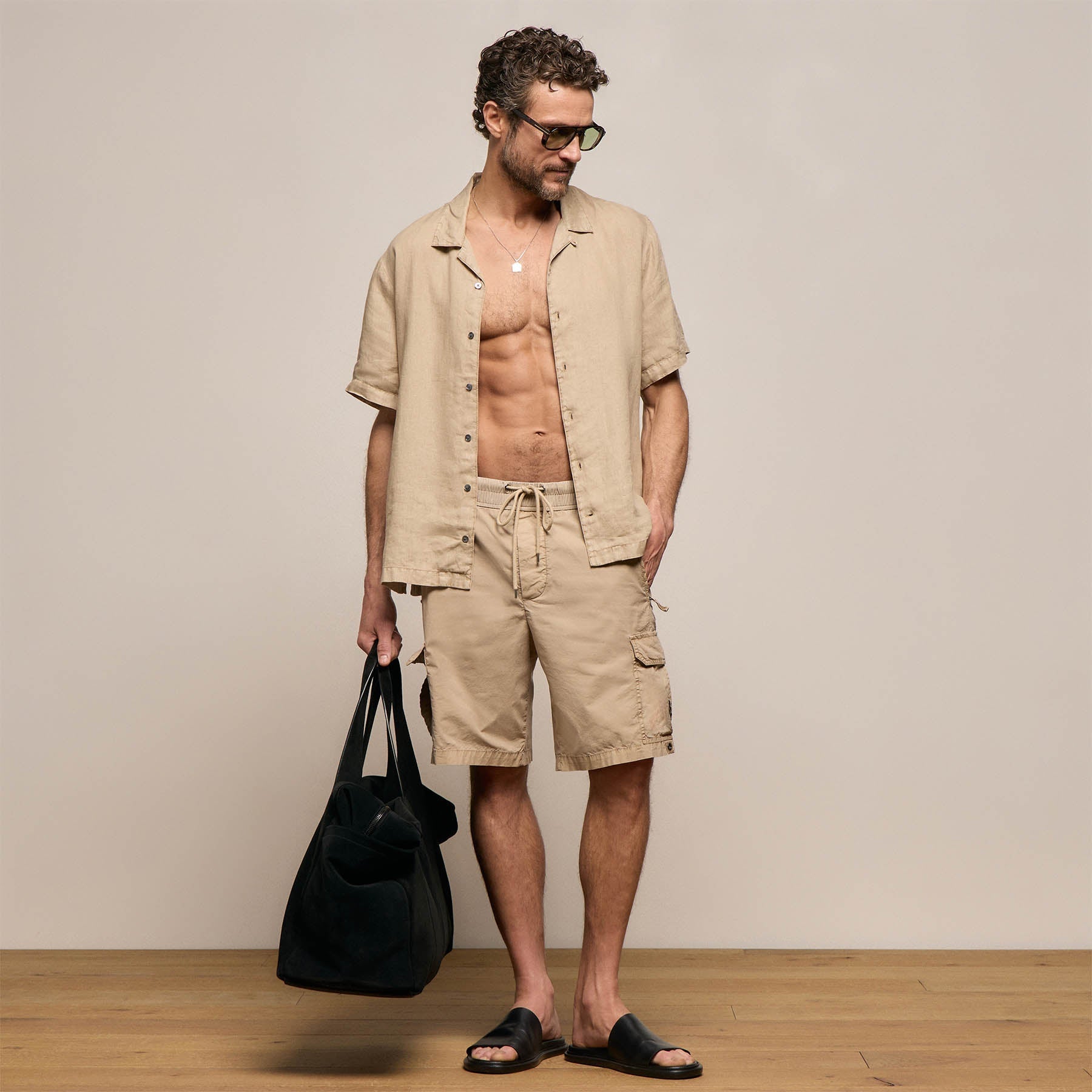 Parachute Poplin Cargo Short - Light Khaki Pigment