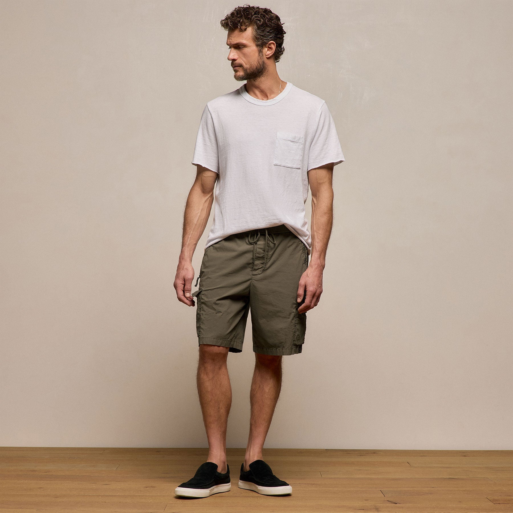 Parachute Poplin Cargo Short - Light Olive Pigment