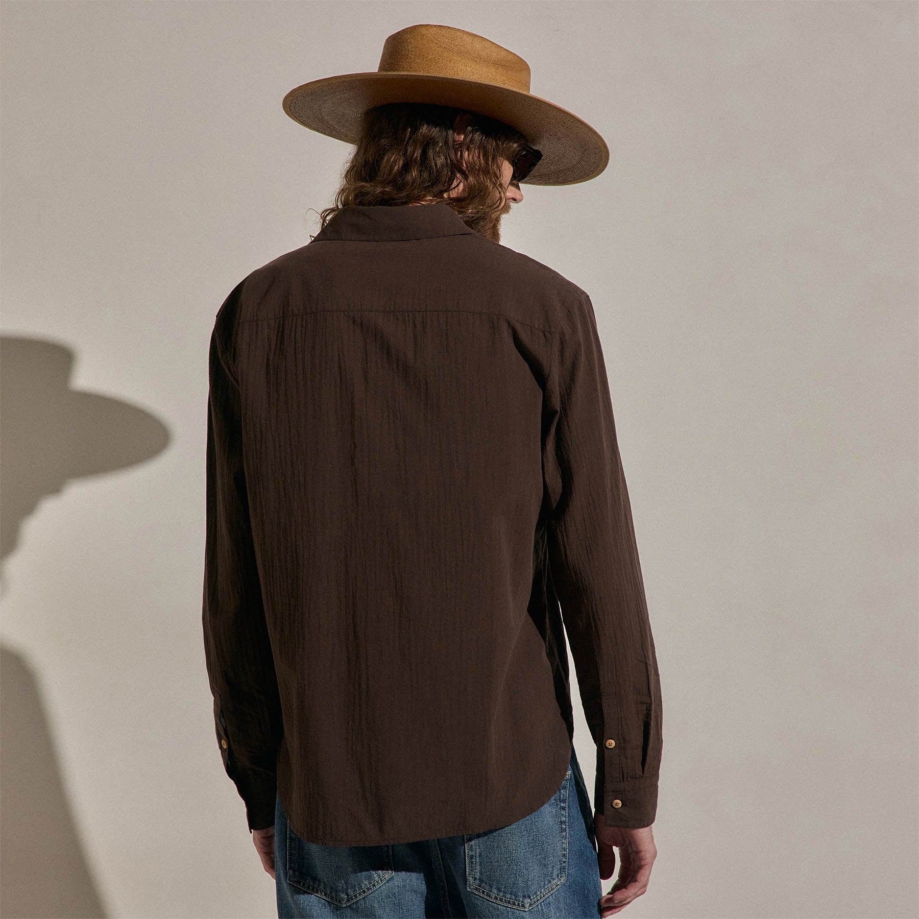 Cotton Muslin Shirt - Bark