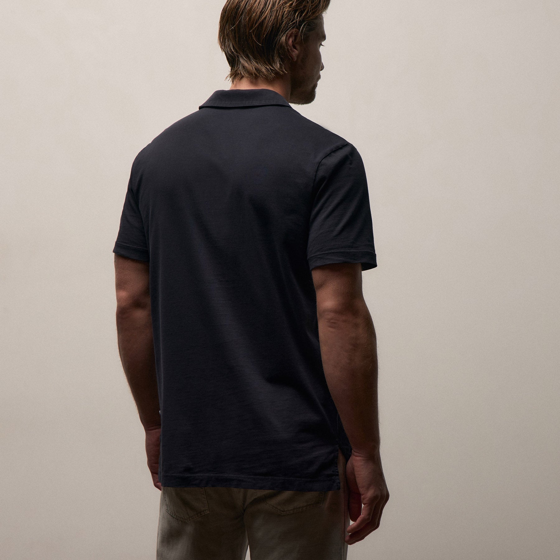 Sueded Jersey Polo - Deep