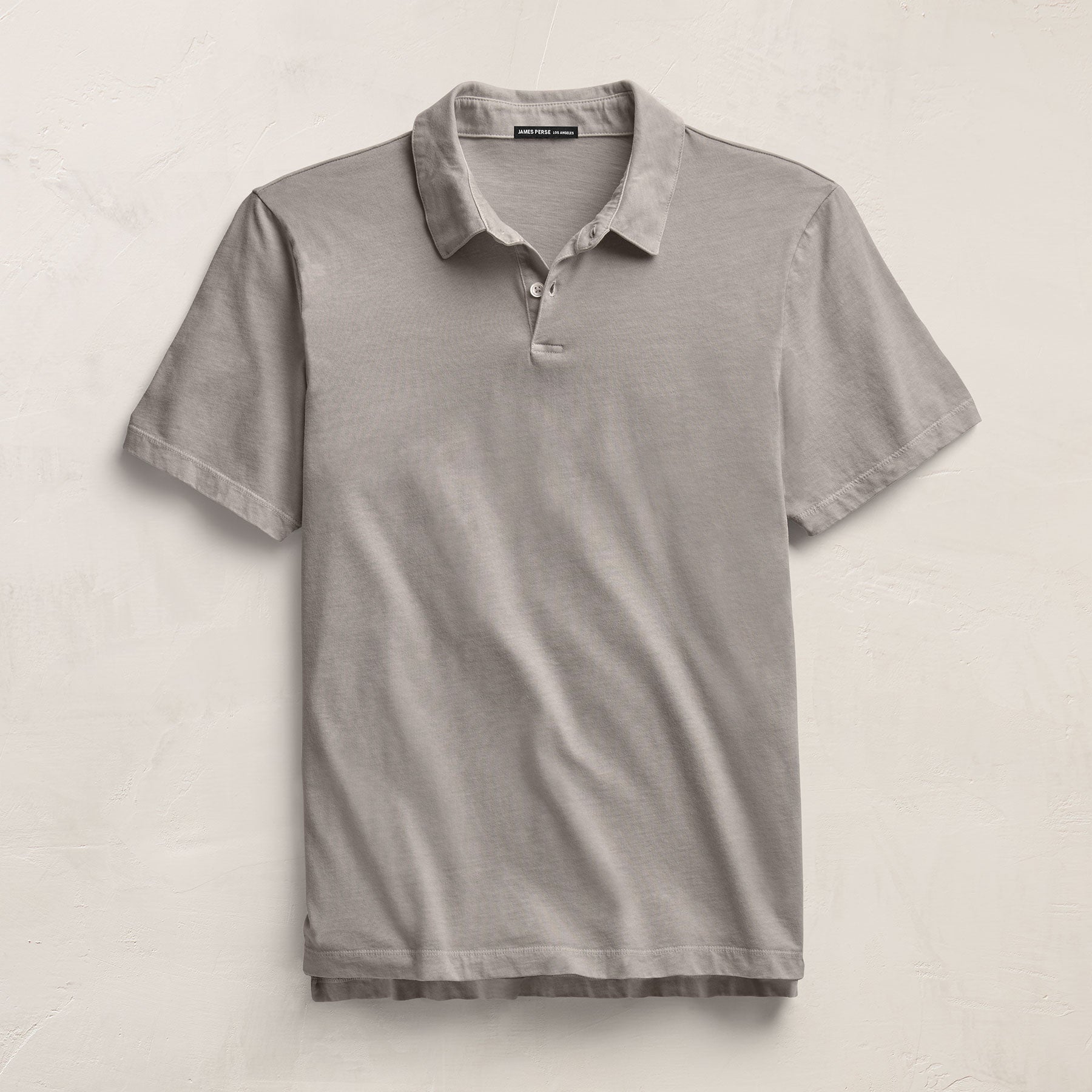 Sueded Jersey Polo - Fog Pigment
