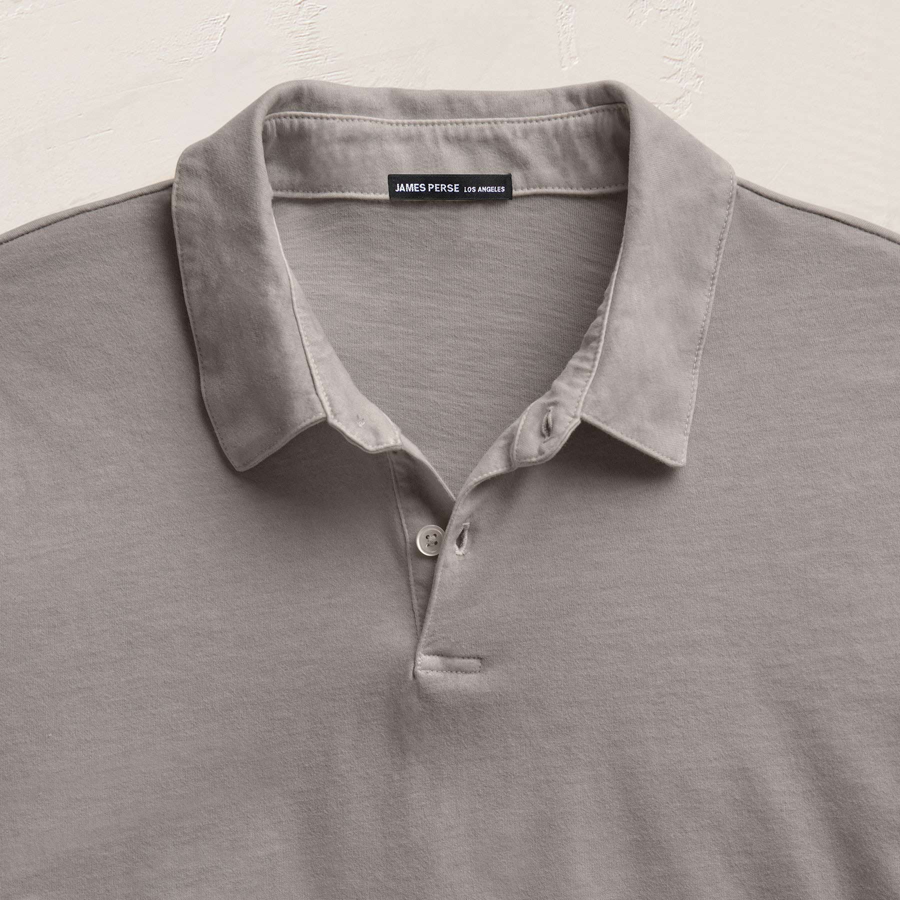 Sueded Jersey Polo - Fog Pigment
