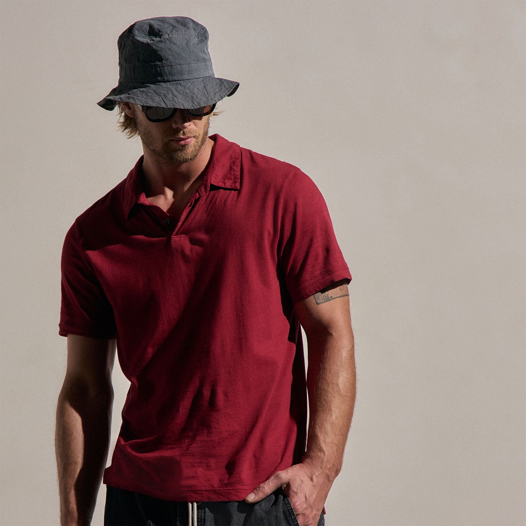 Sueded Jersey Polo - Heat