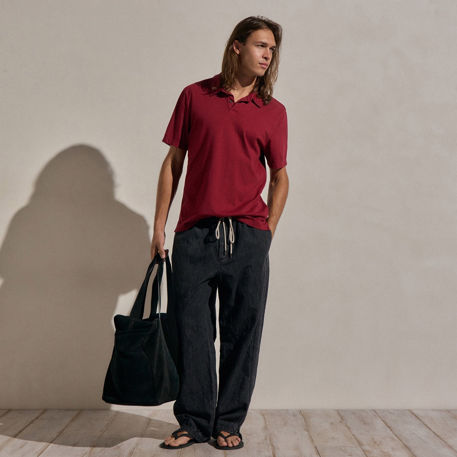 Sueded Jersey Polo - Heat