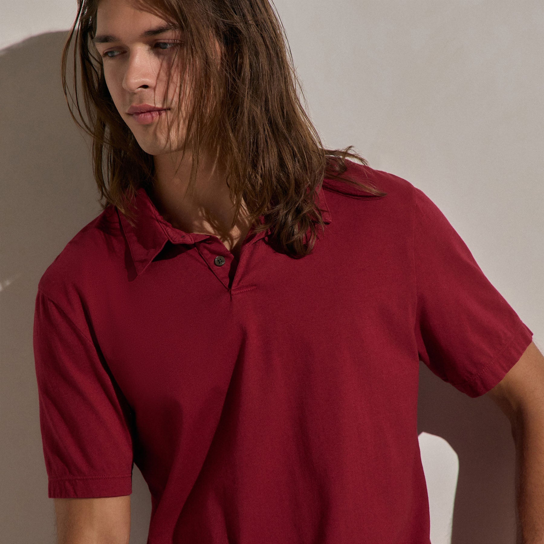 Sueded Jersey Polo - Heat