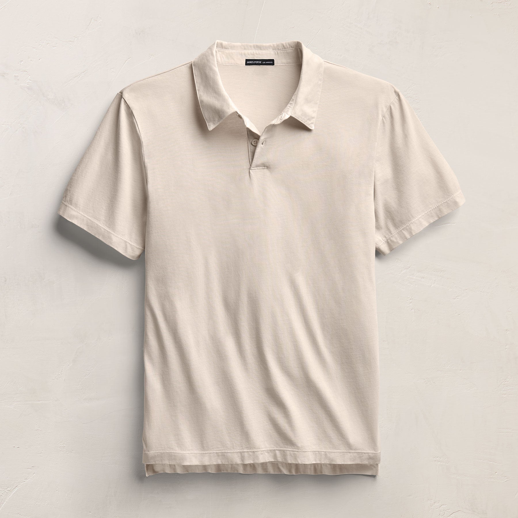 Sueded Jersey Polo - Pearl Pigment