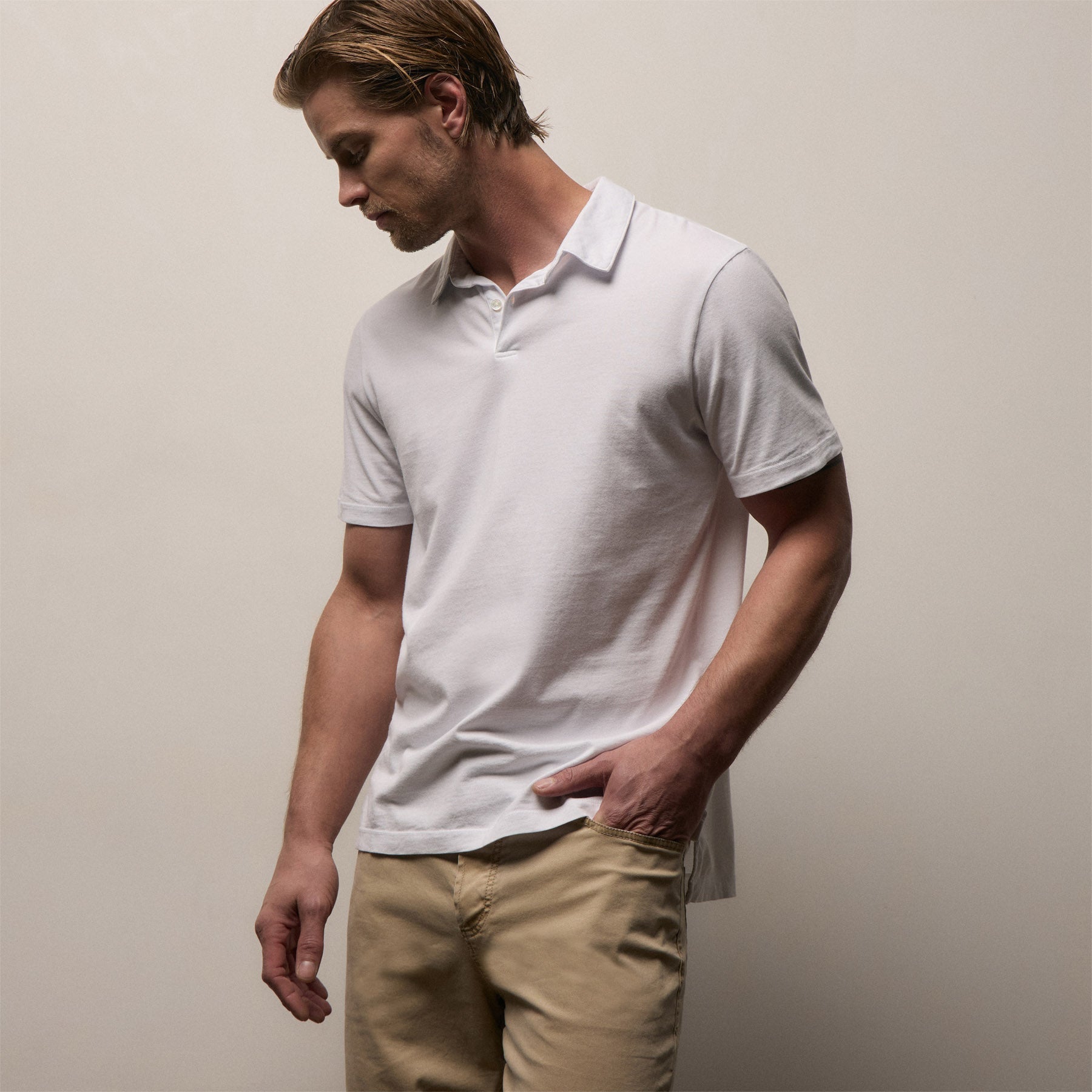 3 Pack Sueded Jersey Polo - White