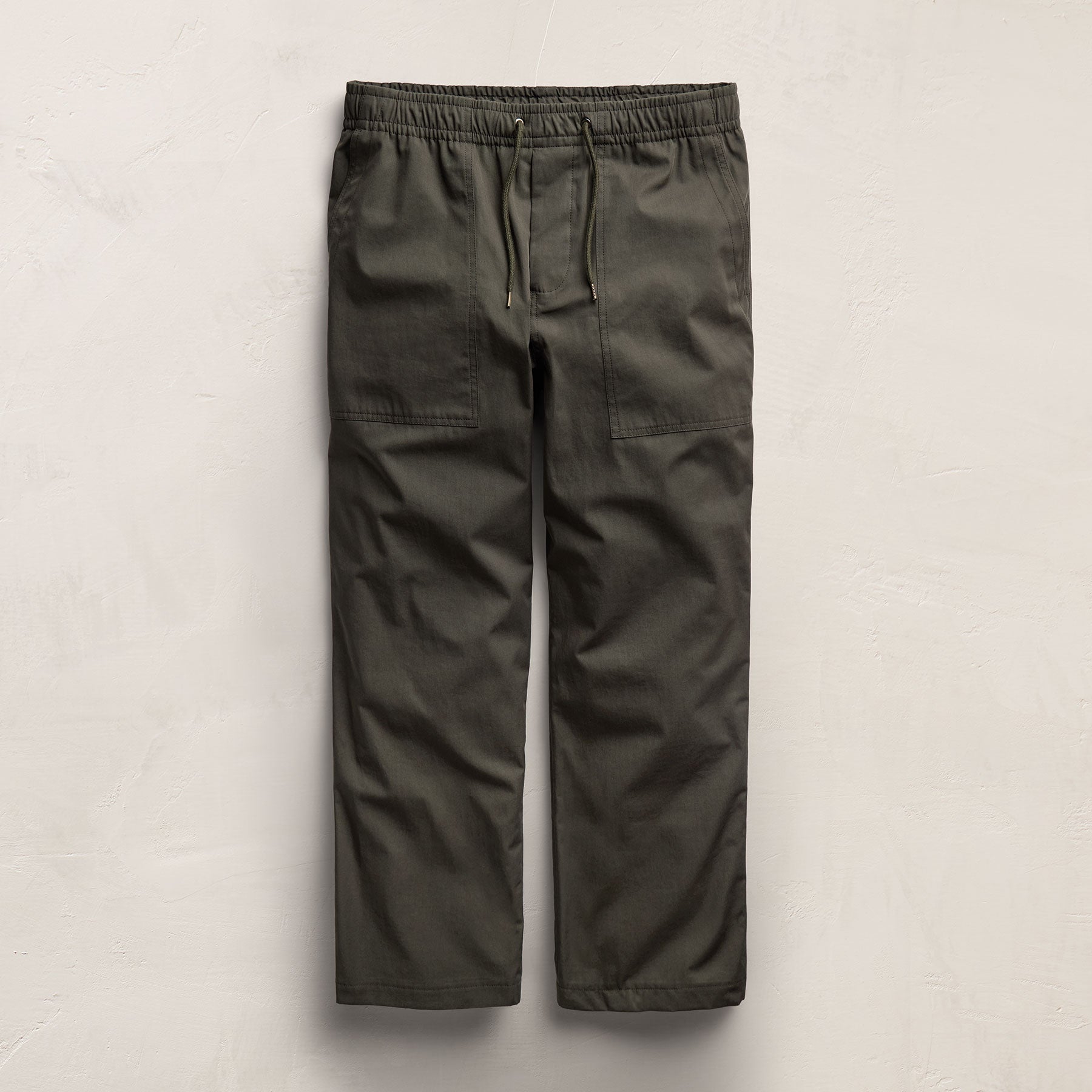 Fine Cotton Twill Patch Pocket Pant - Dark Olive