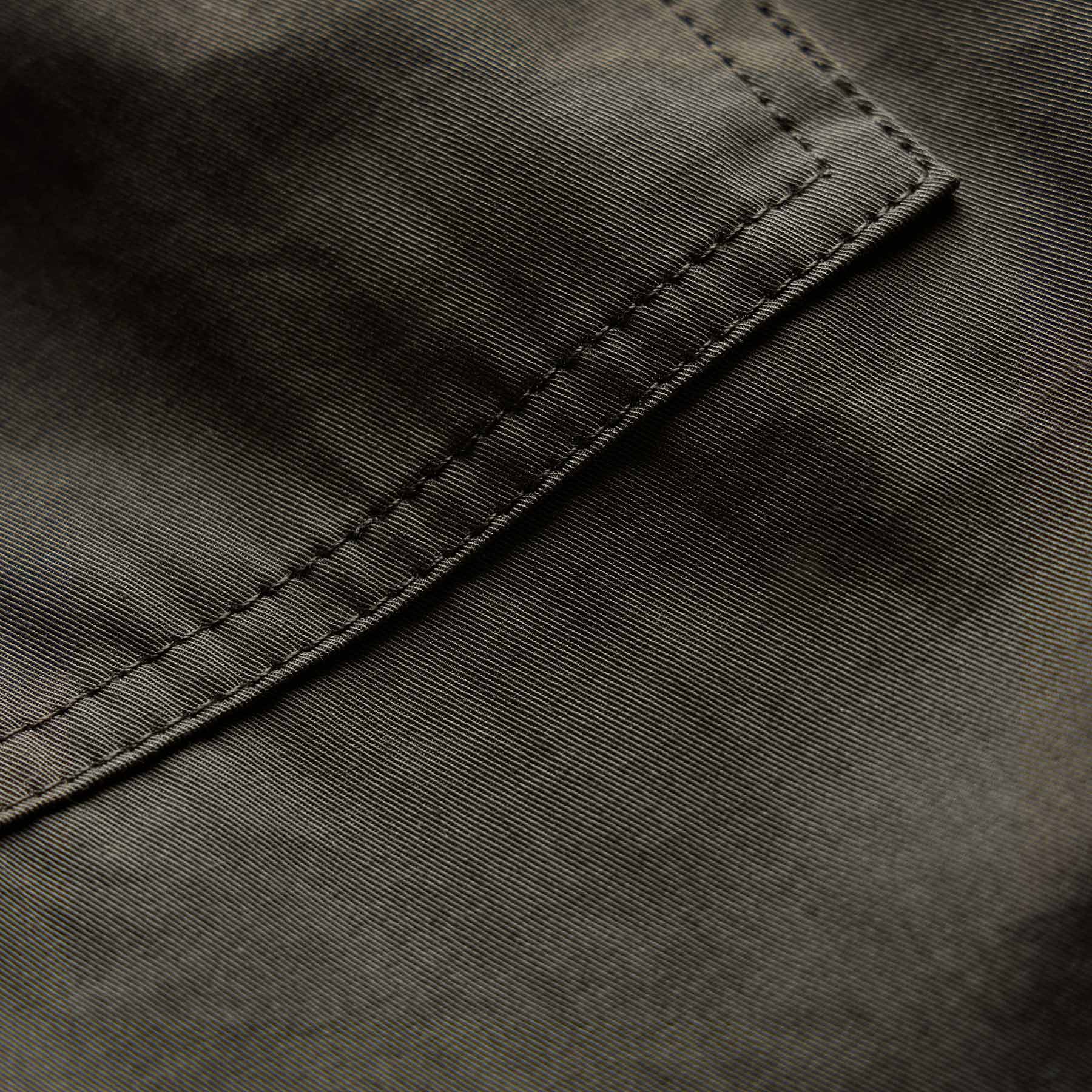 Fine Cotton Twill Patch Pocket Short - Dark Olive