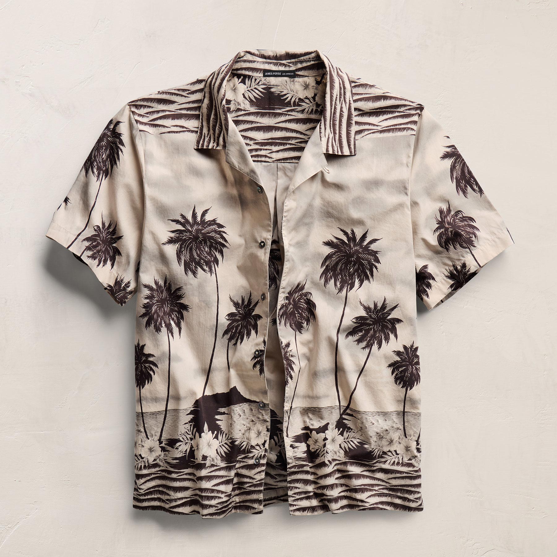 Palm Printed Shirt - Stone