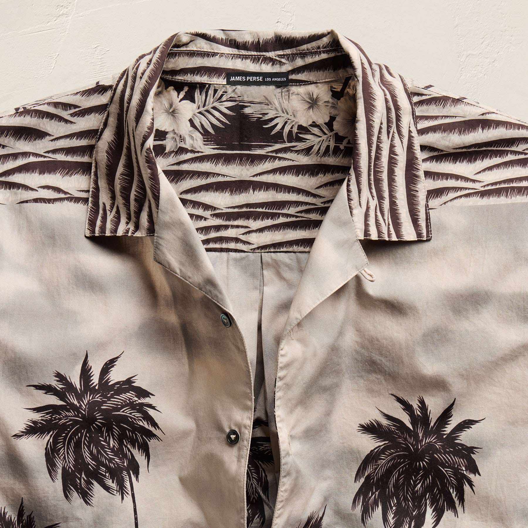 Palm Printed Shirt - Stone
