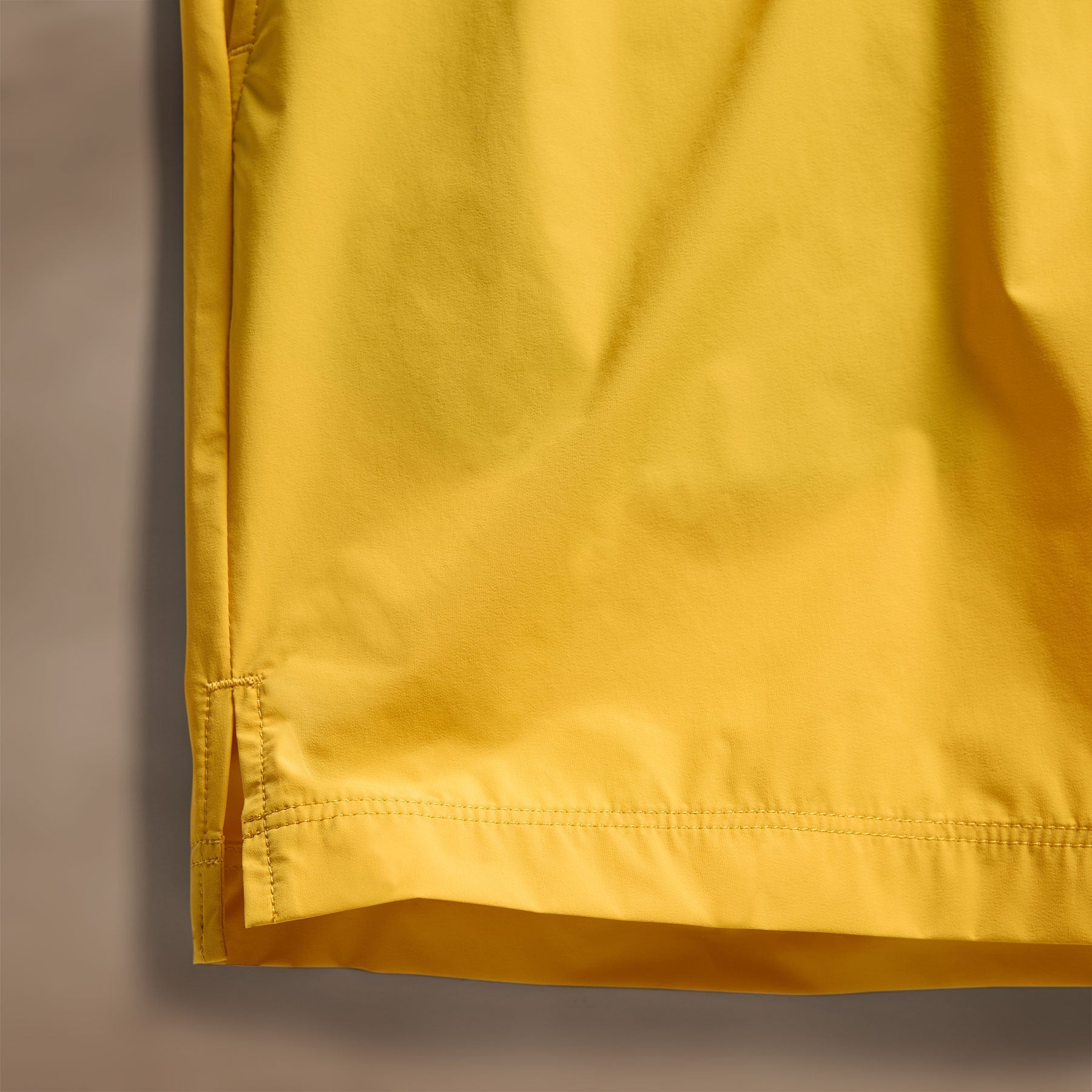 Stretch Nylon Split Hem Boardshort - Crocus Yellow