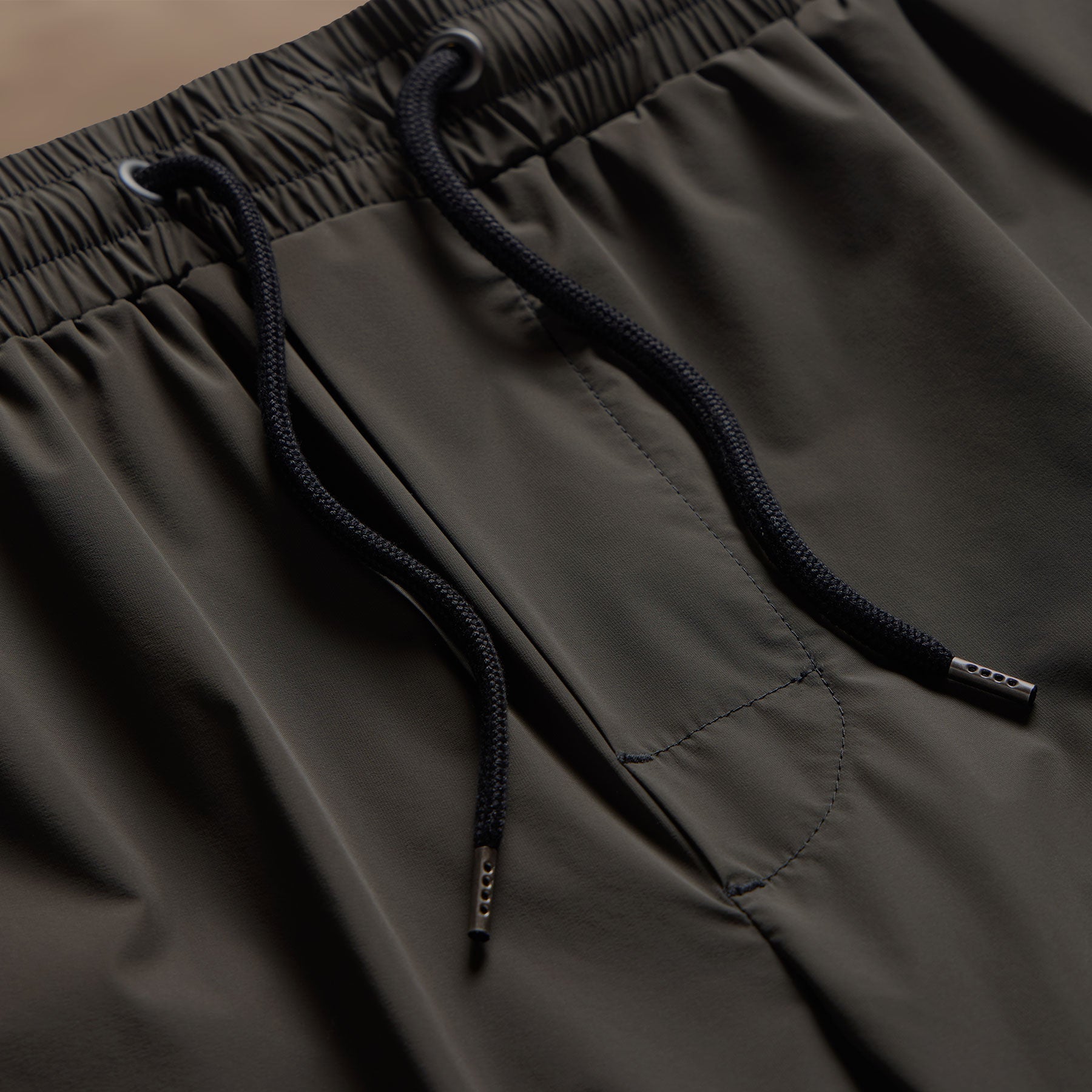 Stretch Nylon Split Hem Boardshort - Hemlock