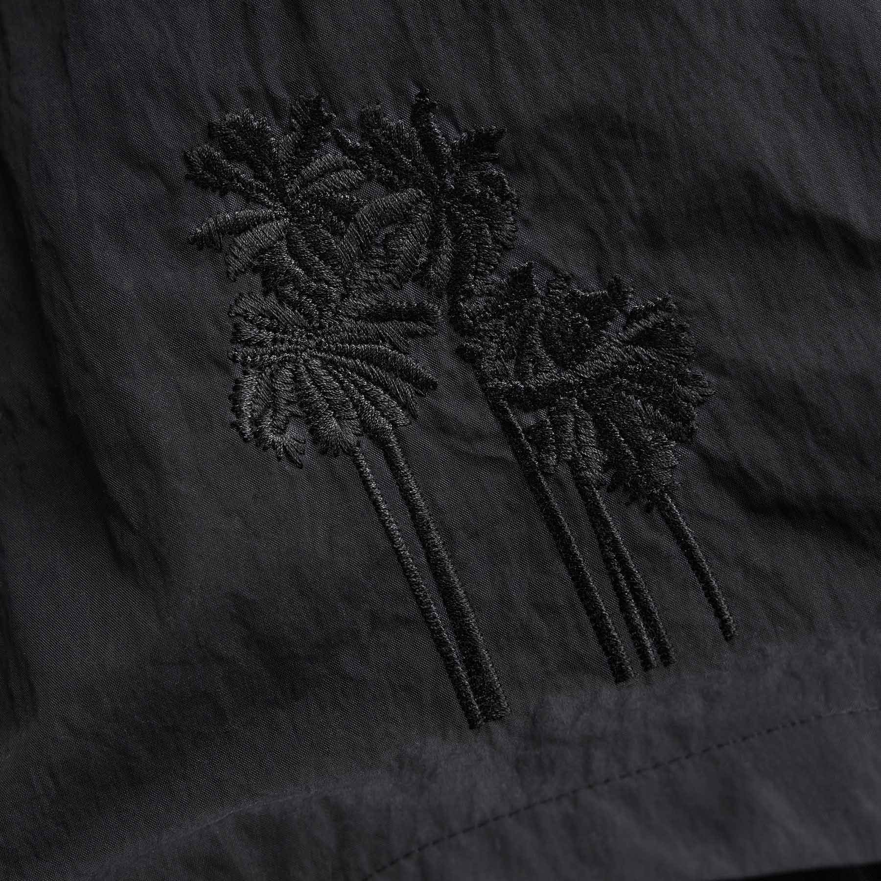 Palm Embroidered Boardshort - Black