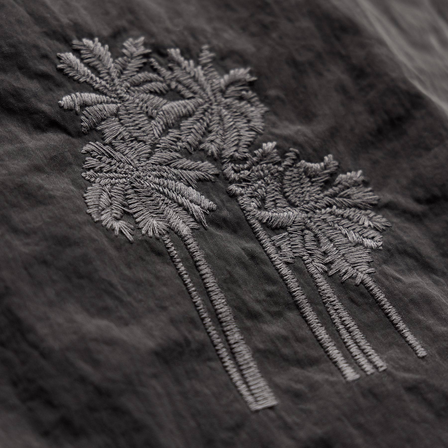 Palm Embroidered Boardshort - Carbon