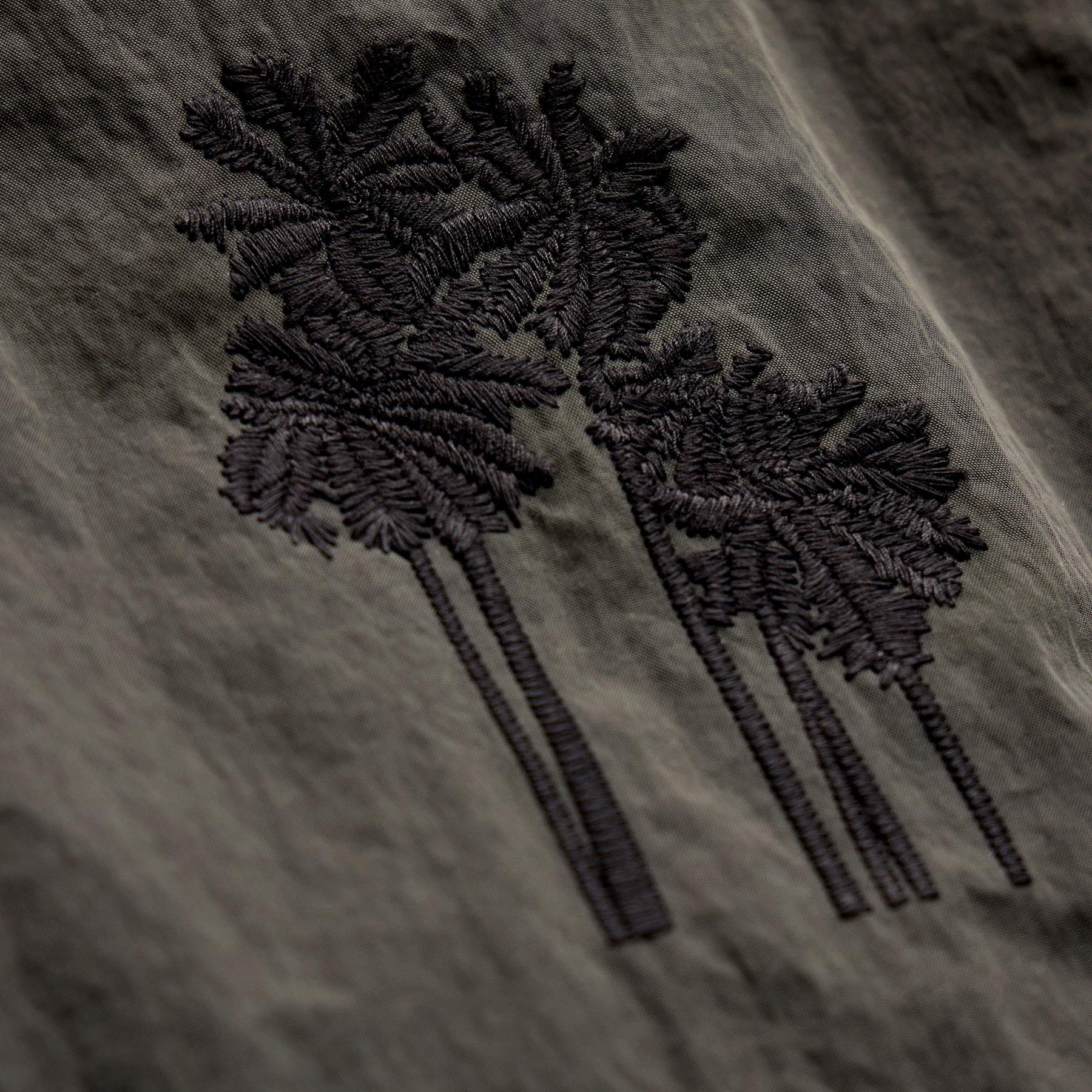 Palm Embroidered Boardshort - Granite