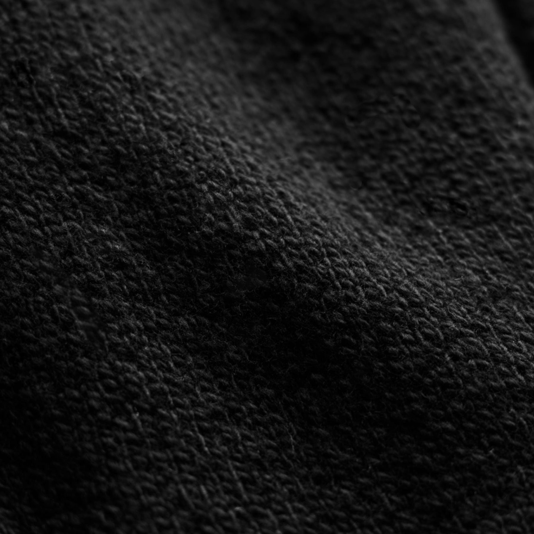 Stretch Cotton Knit Pullover - Black