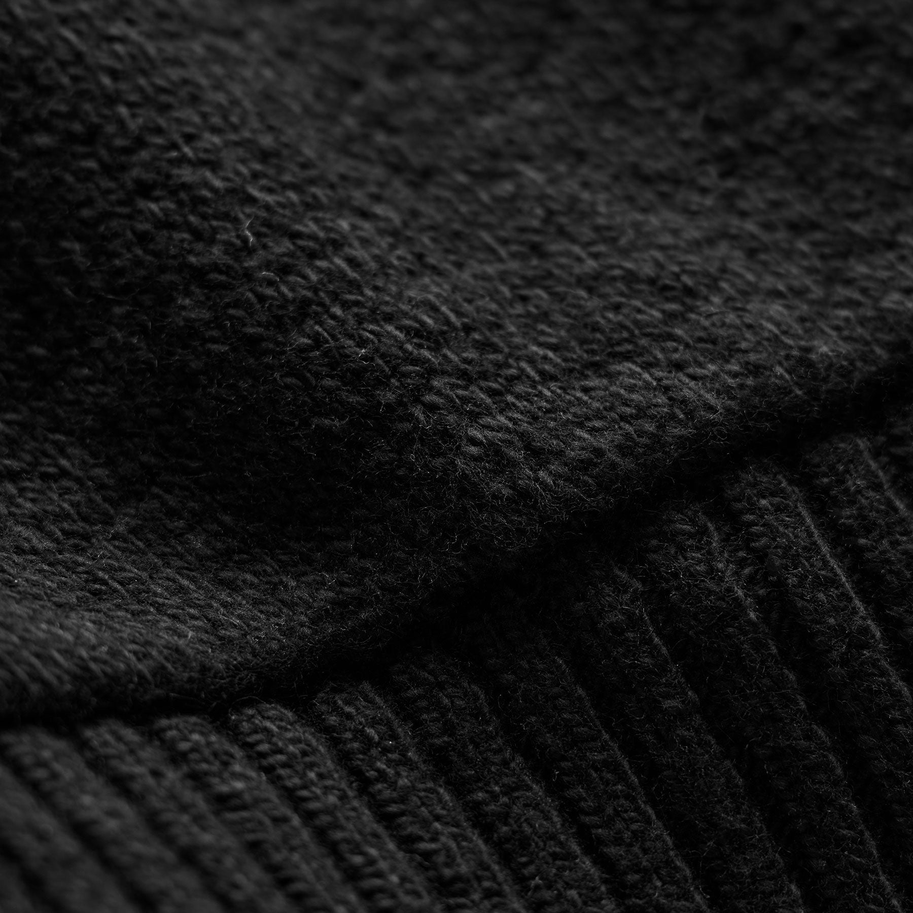 Stretch Cotton Hoodie - Black