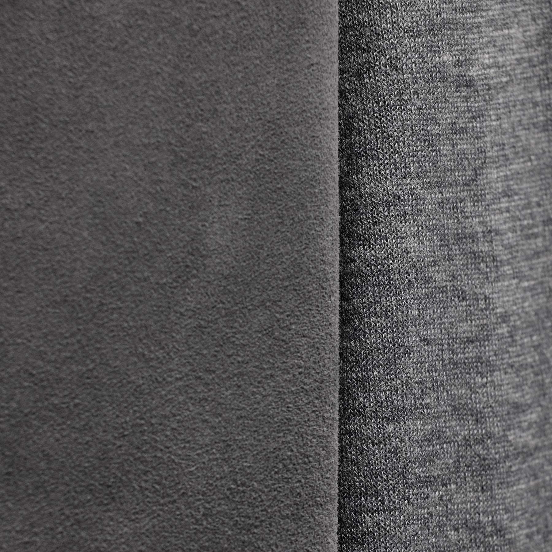 Ultrafine Cashmere Suede Front Zip Cardigan - Heather Grey