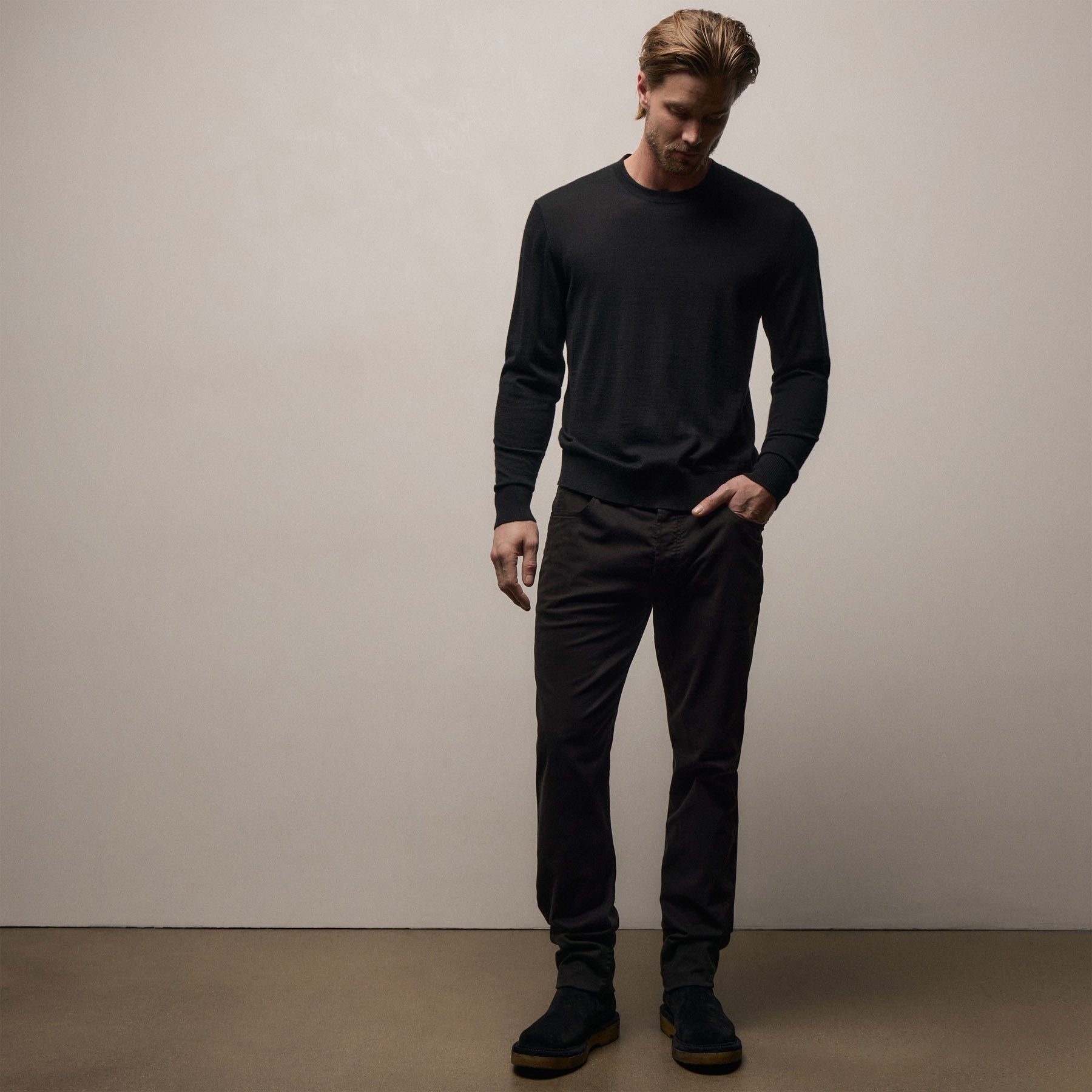 Ultrafine Cashmere Crew - Black
