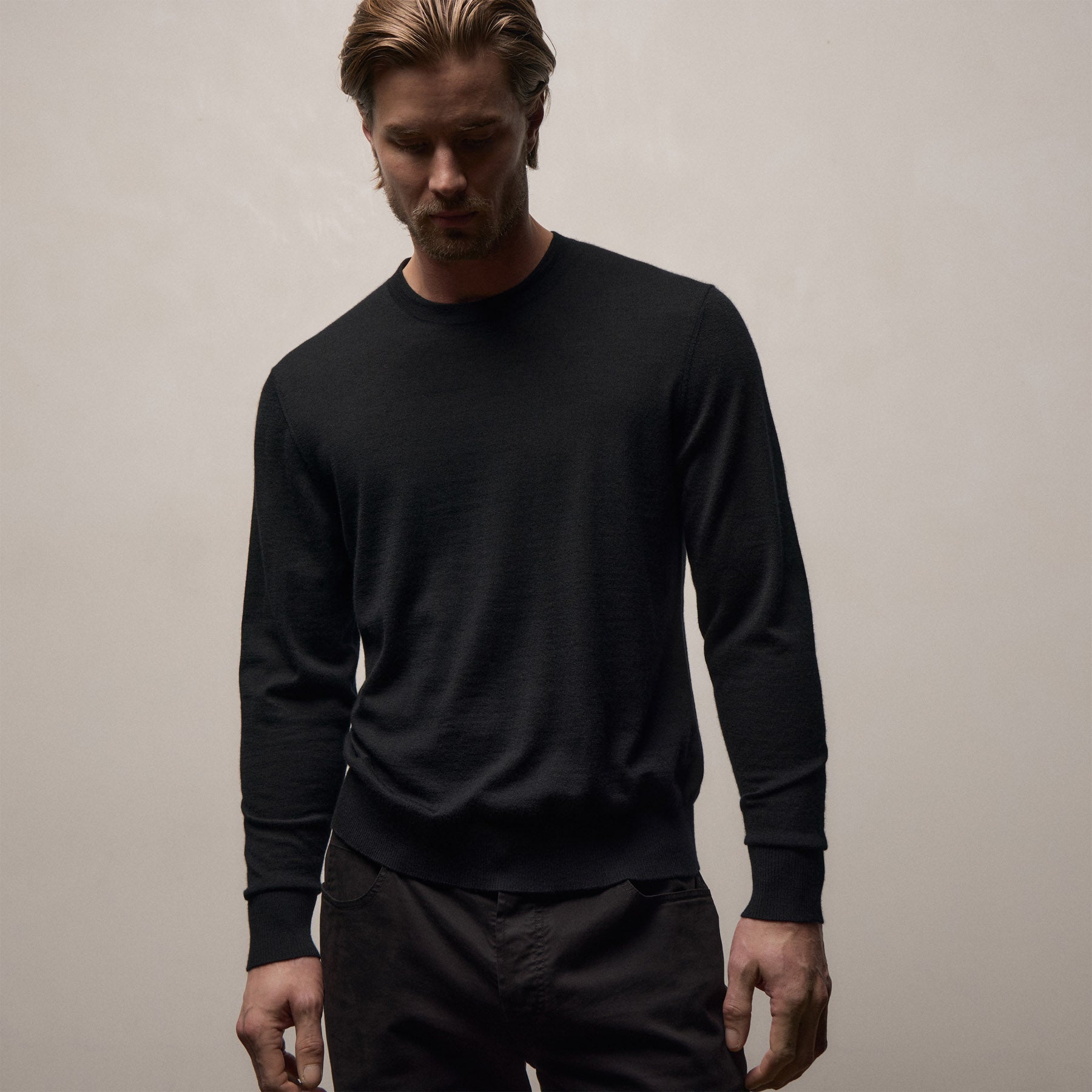 Ultrafine Cashmere Crew - Black