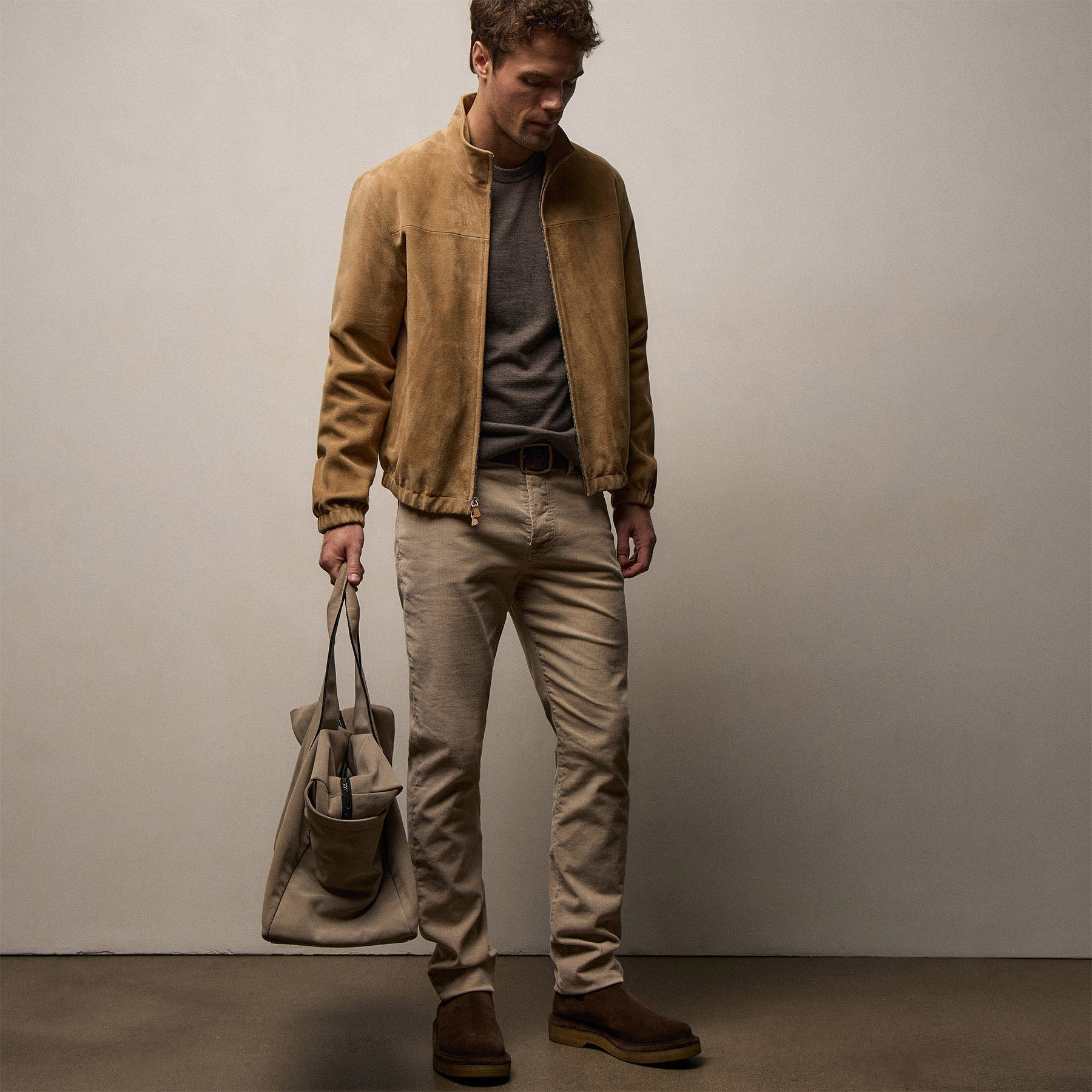 Ultrafine Cashmere Crew - Dusty Brown