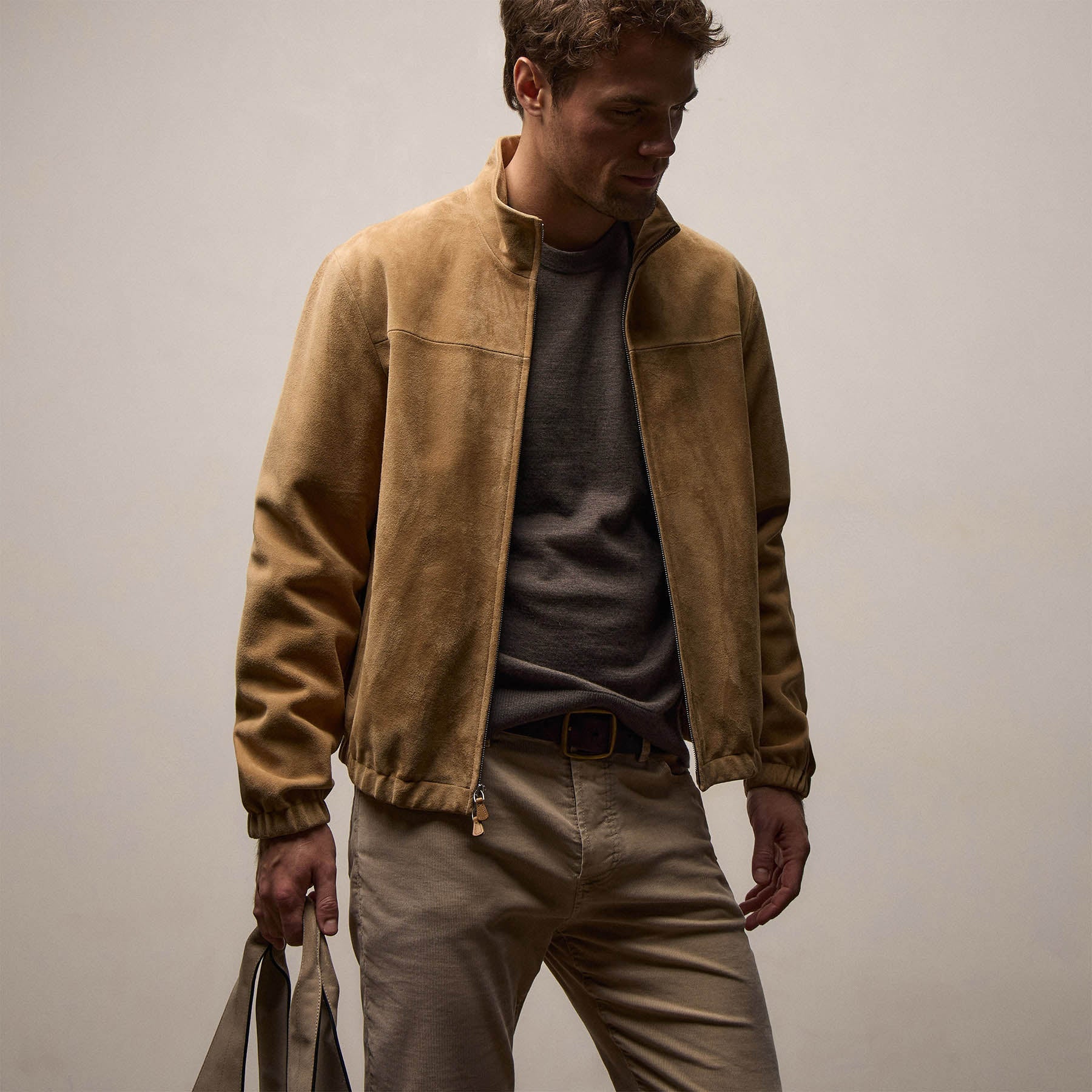 Ultrafine Cashmere Crew - Dusty Brown