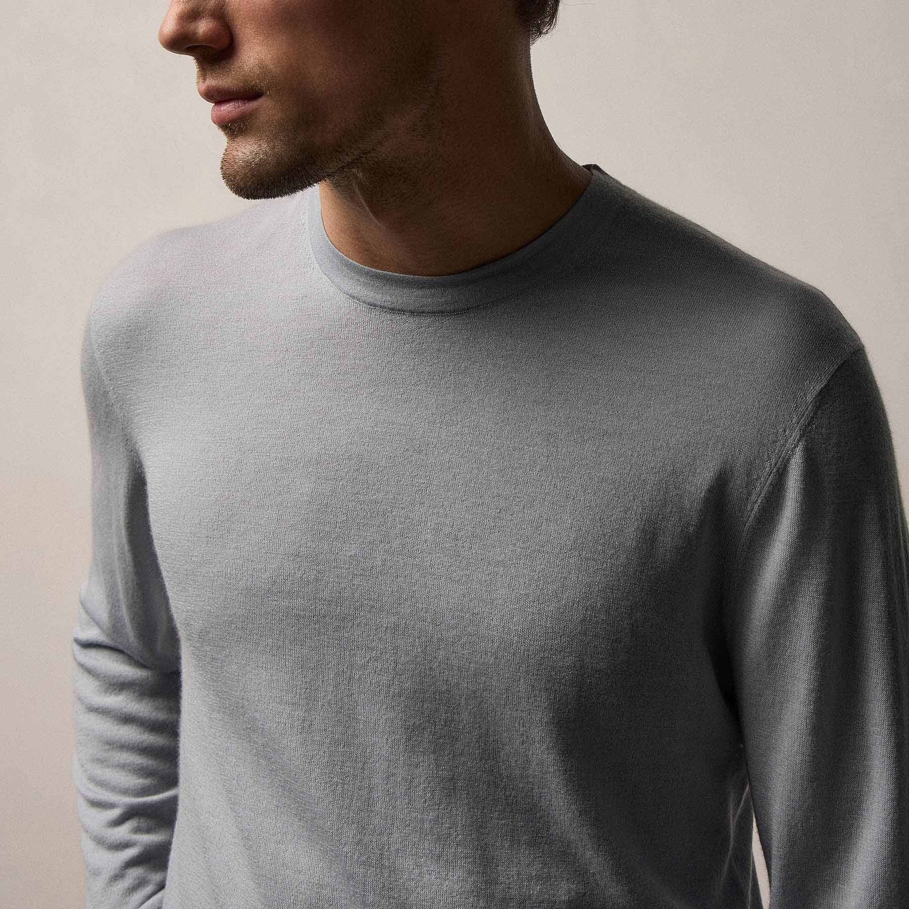Ultrafine Cashmere Crew - Grey Glacier