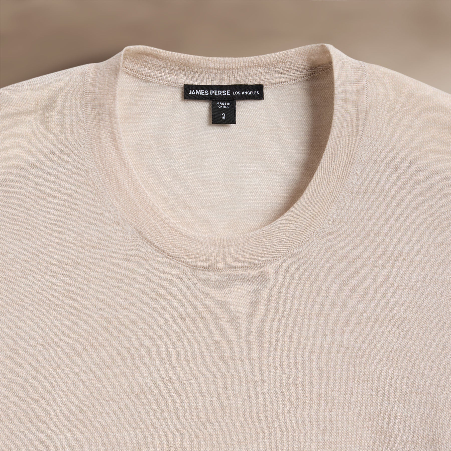 Ultrafine Cashmere Tipped Crew - Balsa/Ivory