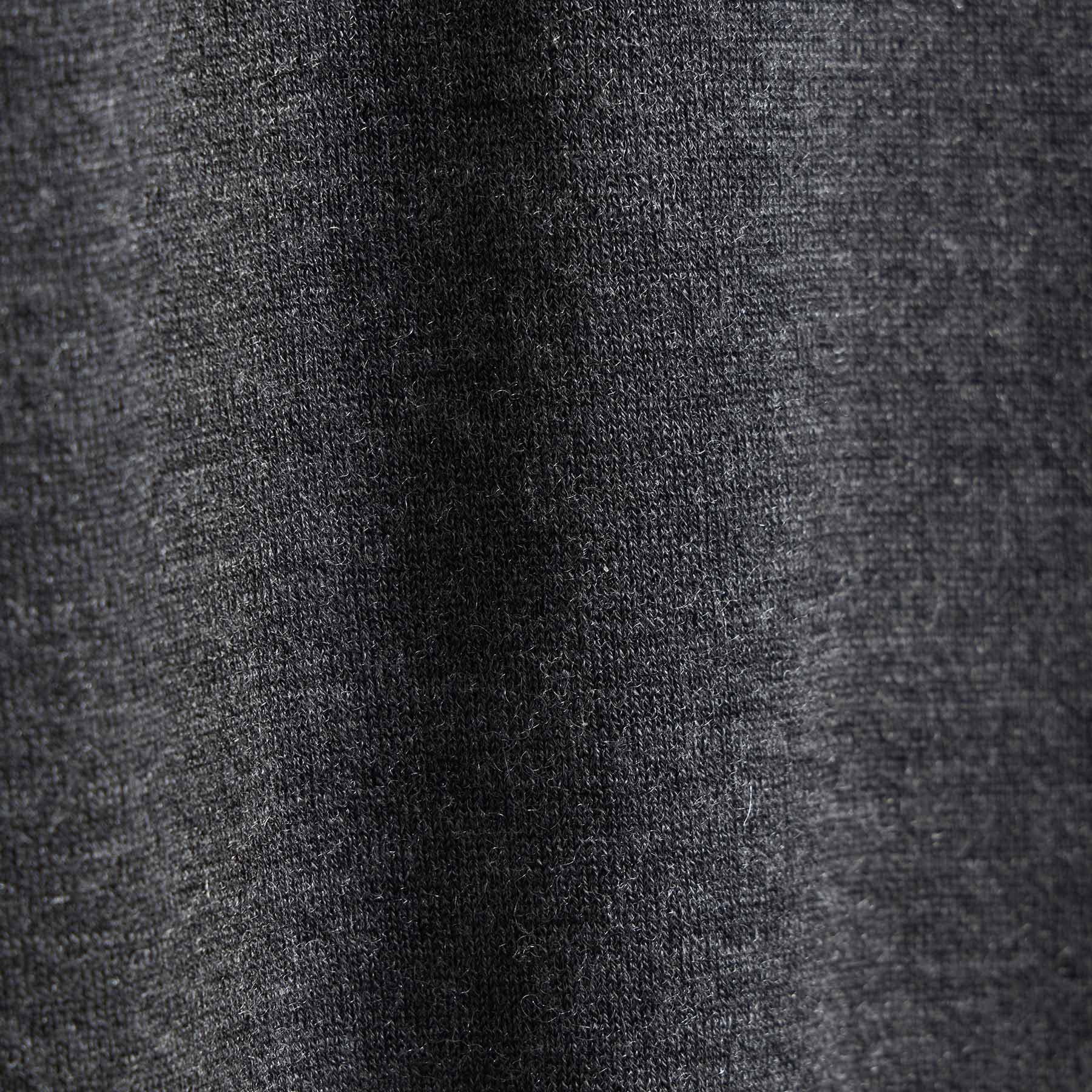 Ultrafine Cashmere Tipped Polo - Coal/Light Heather Grey
