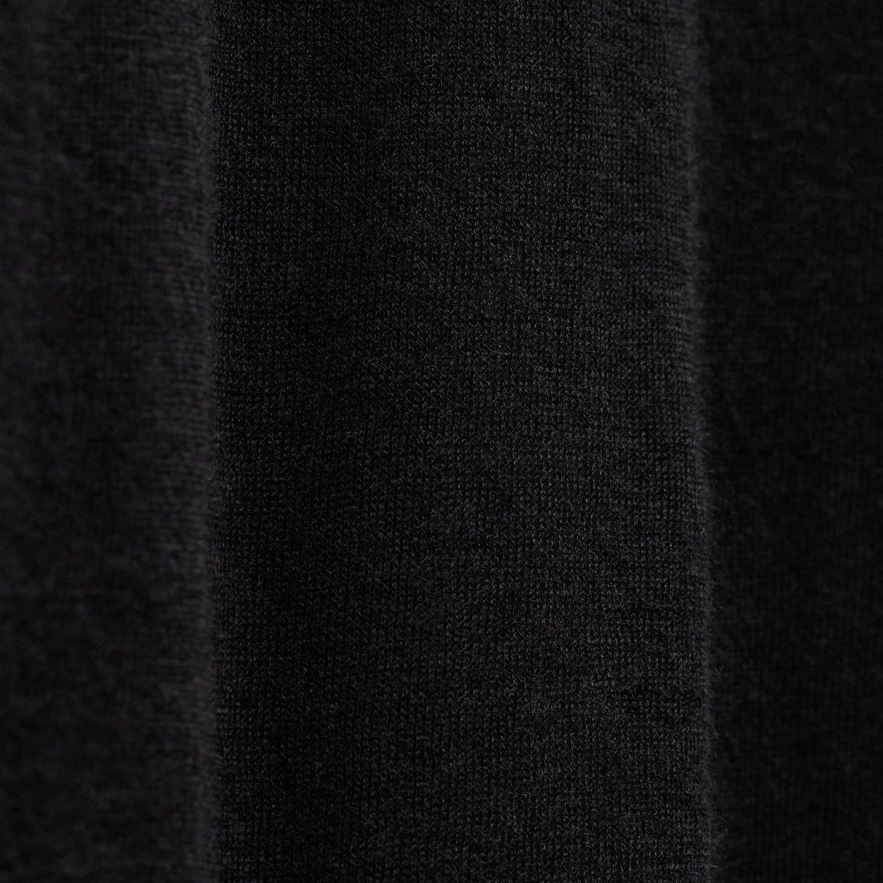 Ultrafine Cashmere Tipped Crew - Black/Charcoal