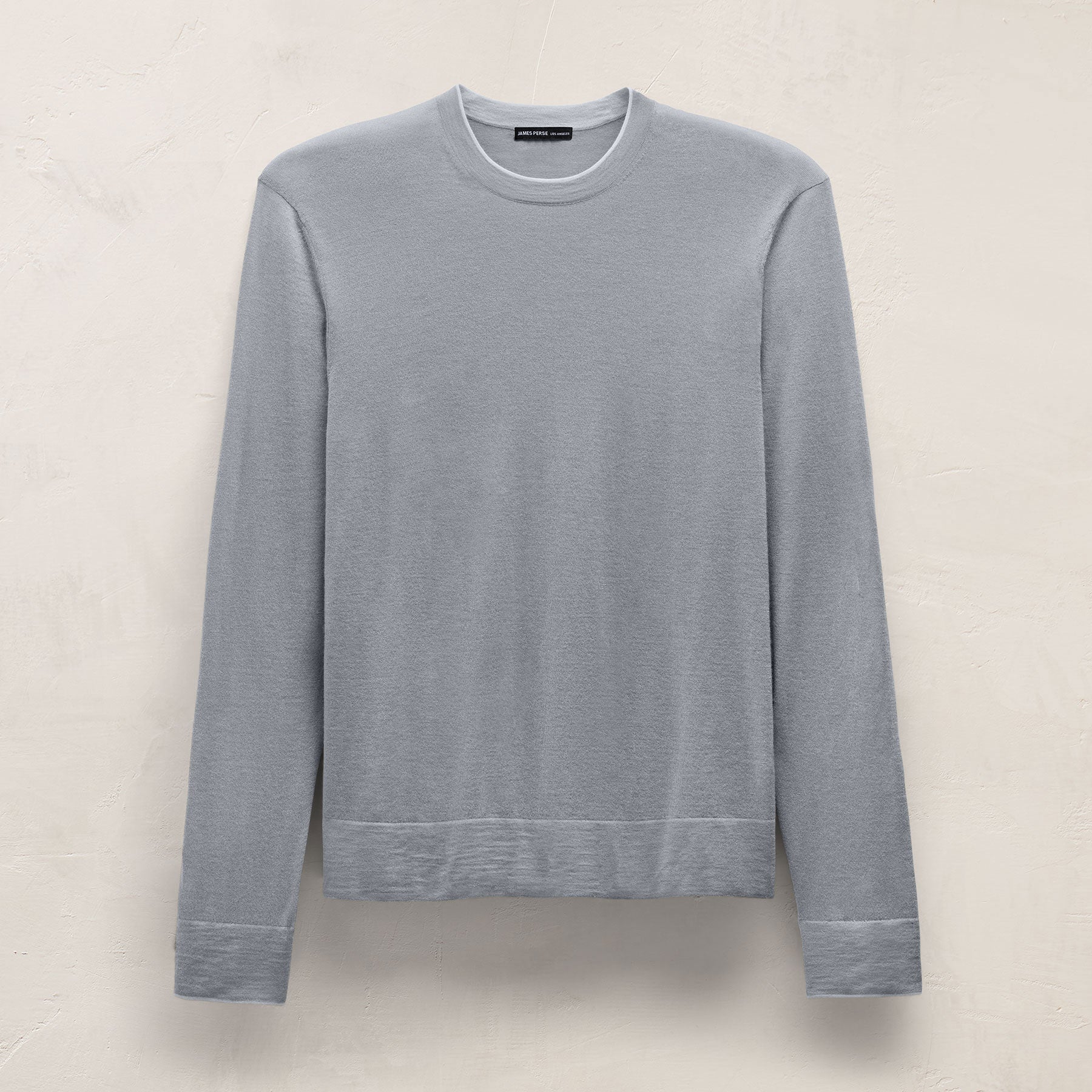 Ultrafine Cashmere Tipped Crew - Ore/Fog
