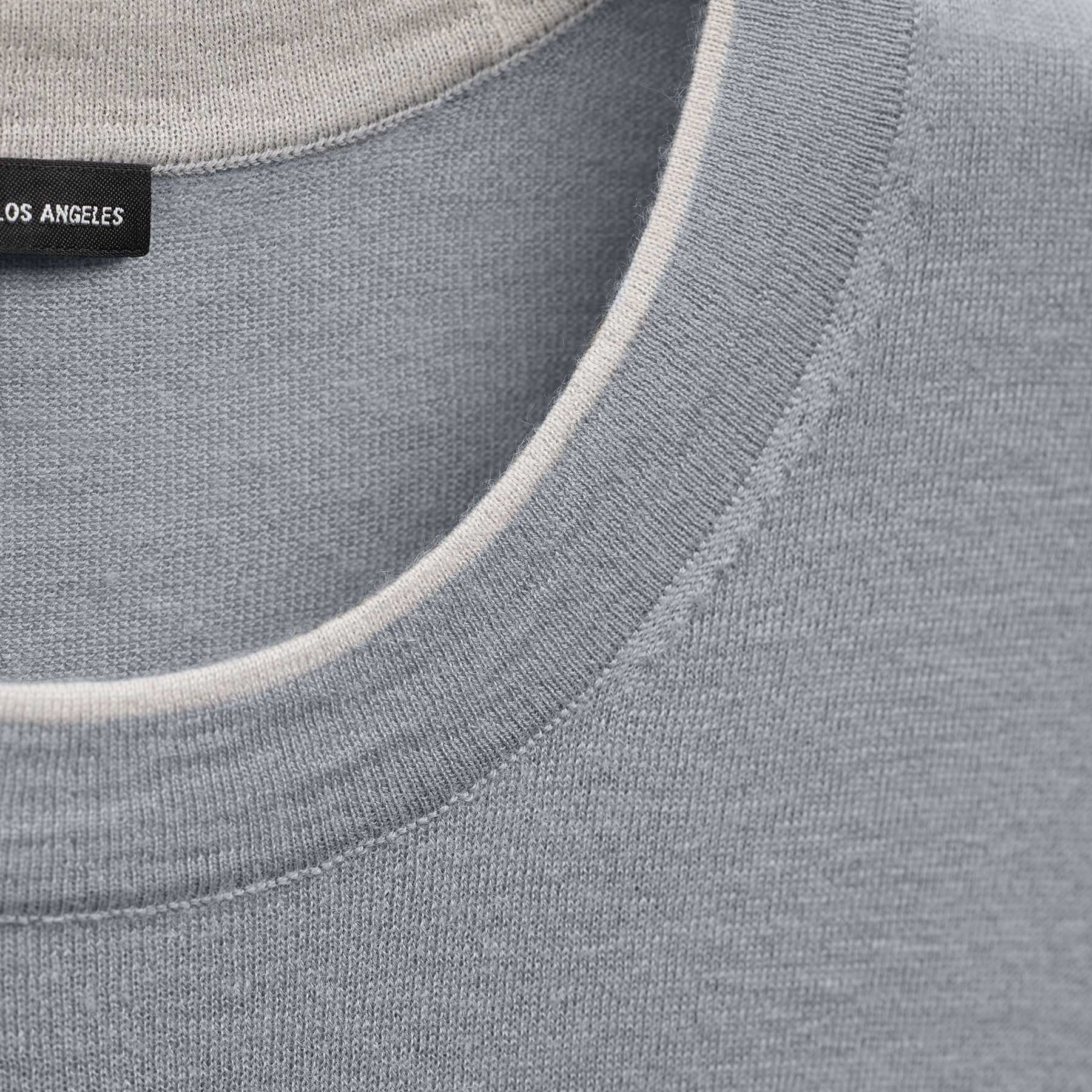 Ultrafine Cashmere Tipped Crew - Ore/Fog