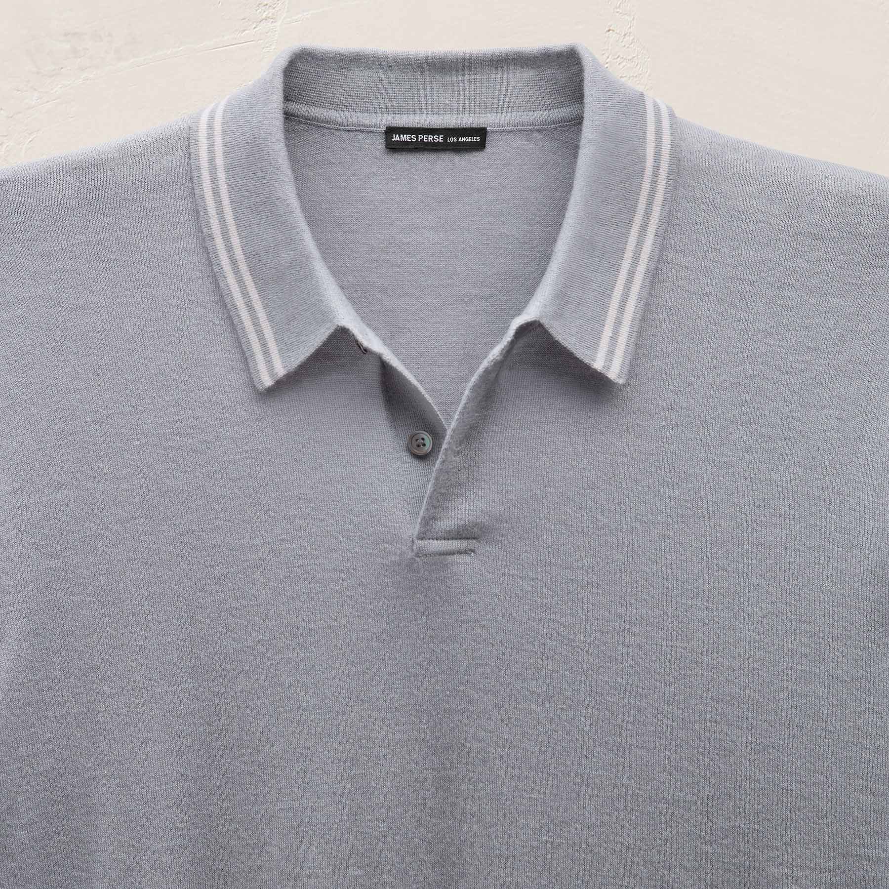 Ultrafine Cashmere Tipped Polo - Ore/Fog