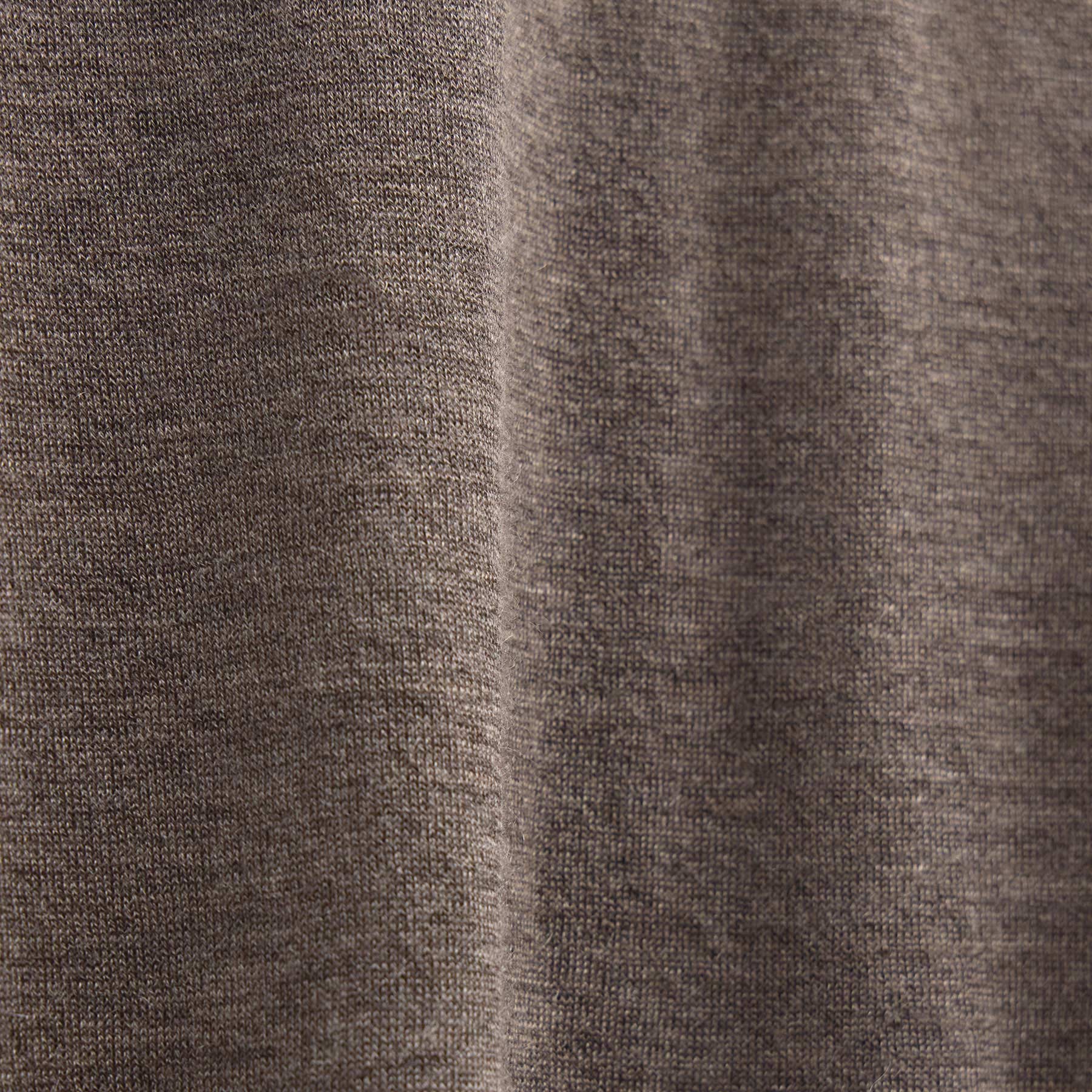 Ultrafine Cashmere Long Sleeve Polo - Dusty Brown