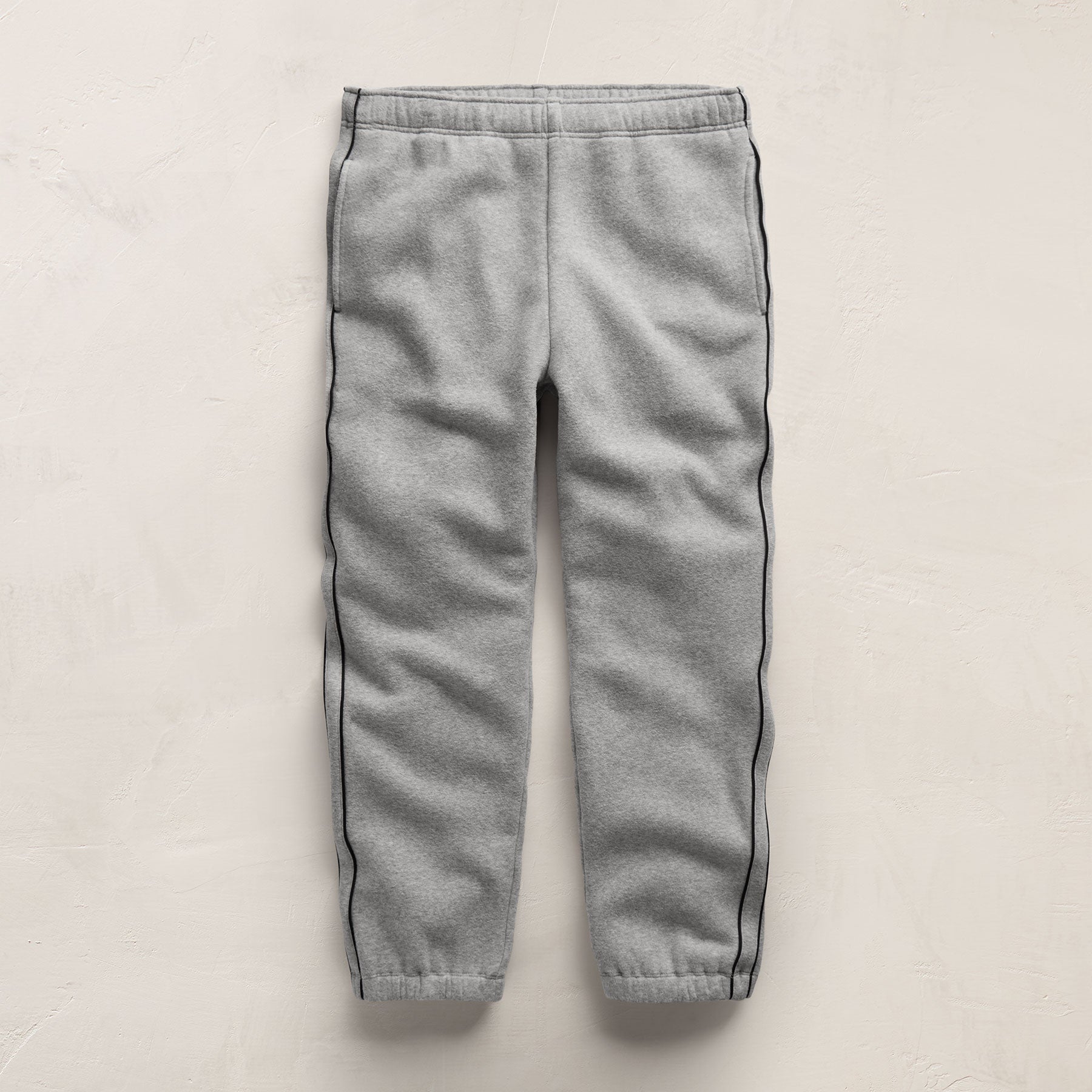 Cozy Sweat Pant With Piping - Heather Grey