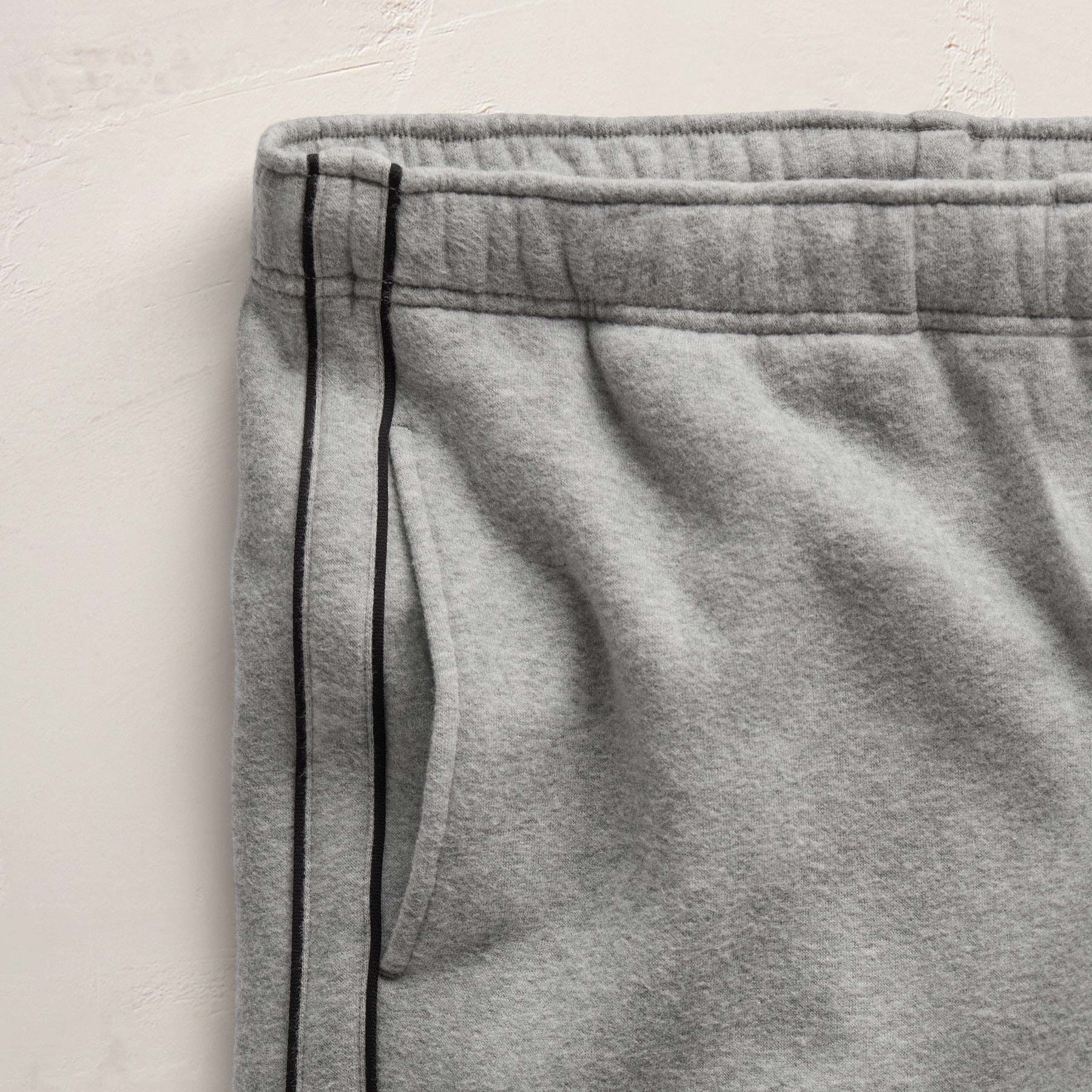Cozy Sweat Pant With Piping - Heather Grey