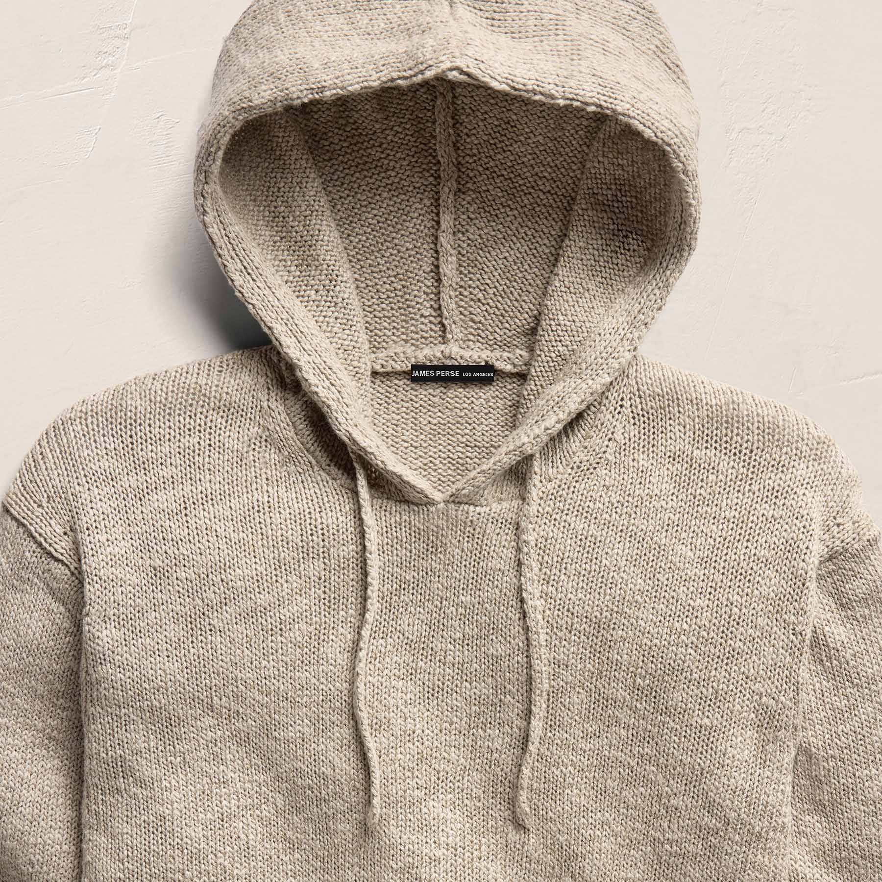 Cotton Linen Hoodie - Taupe