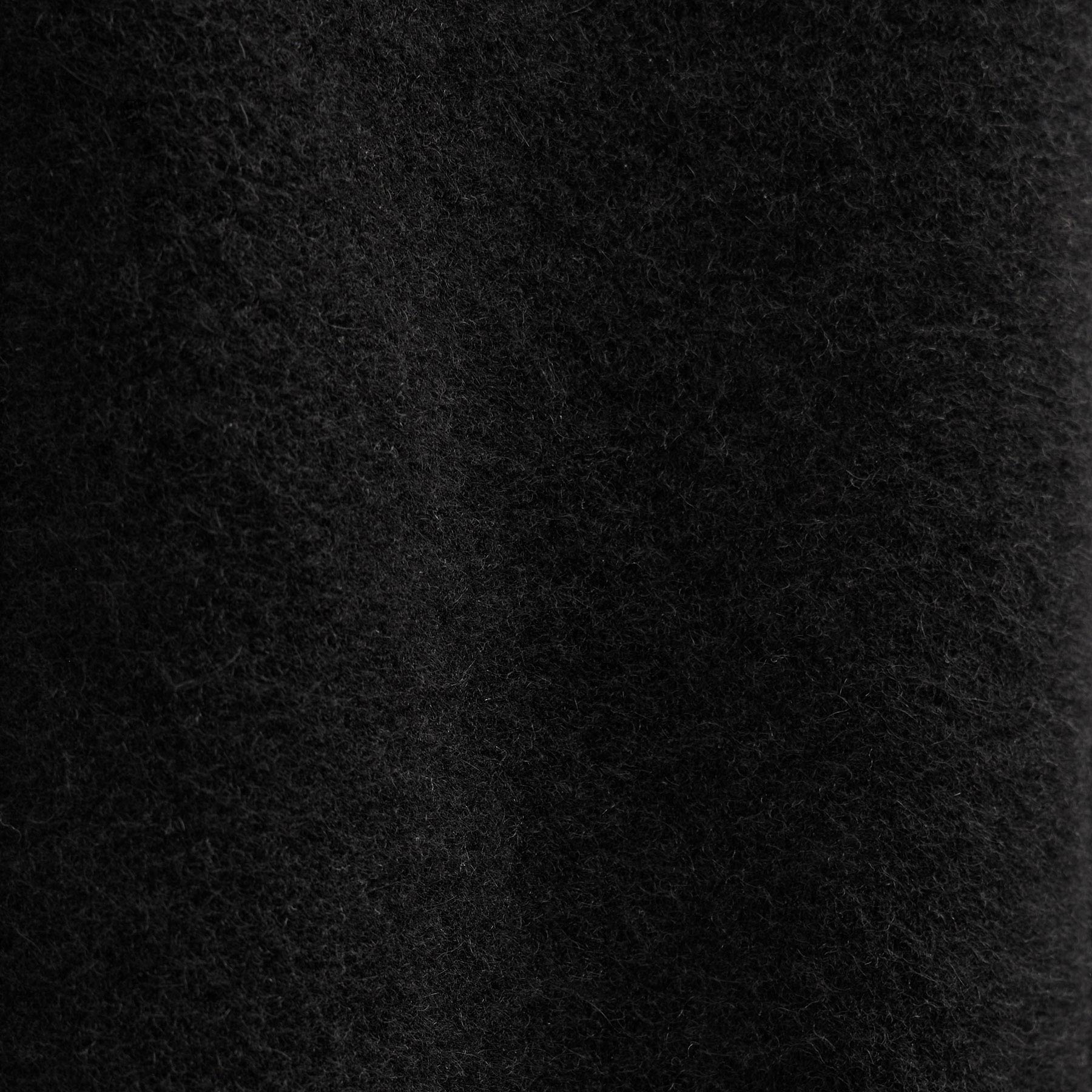 Wool Alpaca Stretch Zip Front - Black