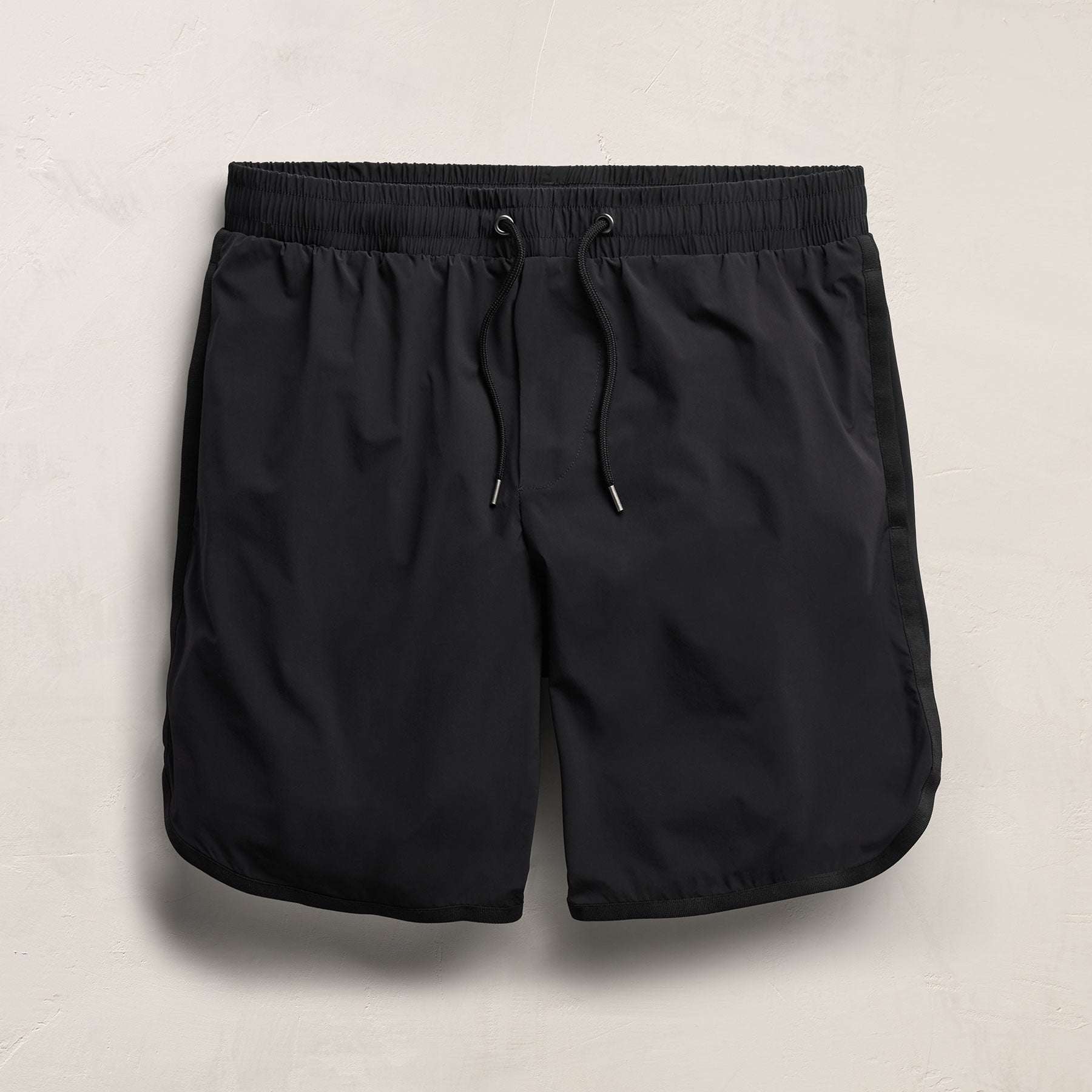 Curved Hem Boardshort - Black/Black