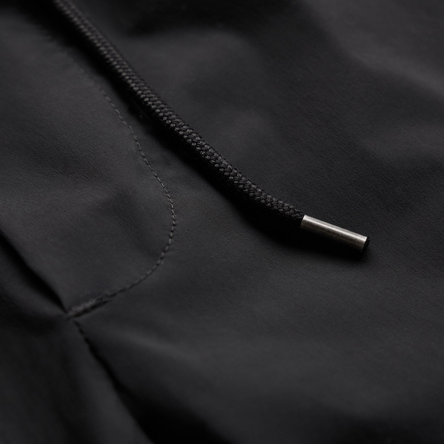 Curved Hem Boardshort - Black/Black