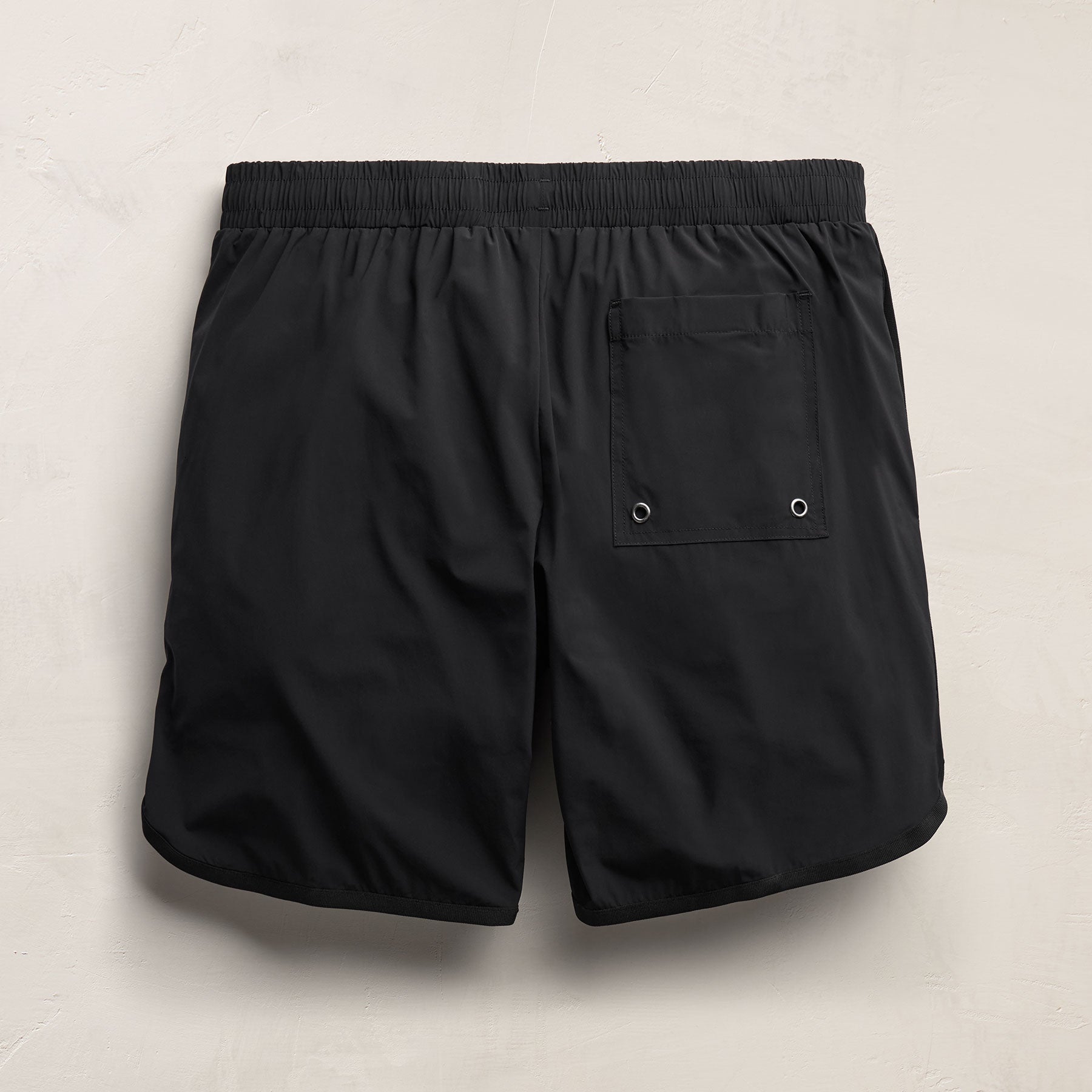 Curved Hem Boardshort - Black/Black