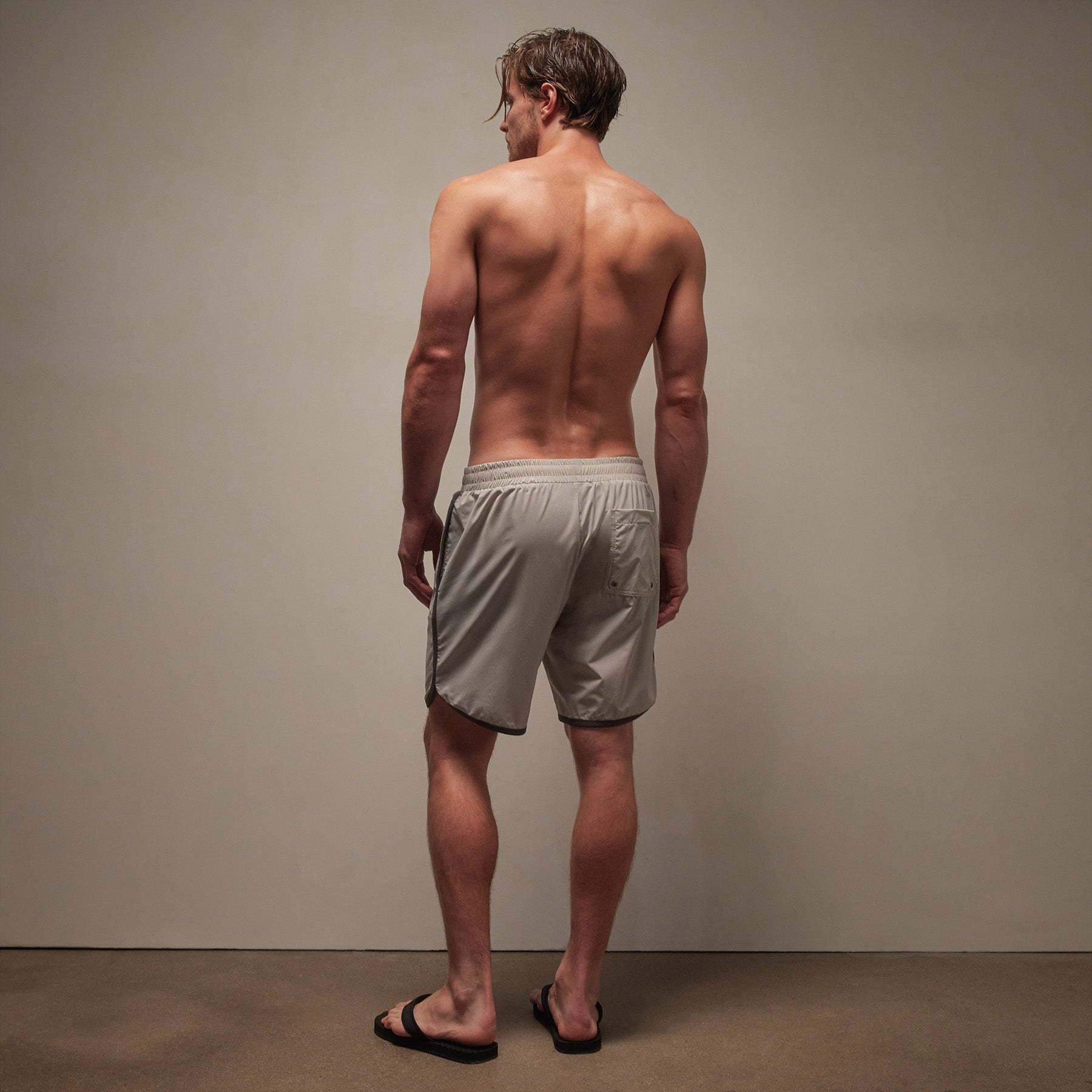 Curved Hem Boardshort  - Grout/Carbon