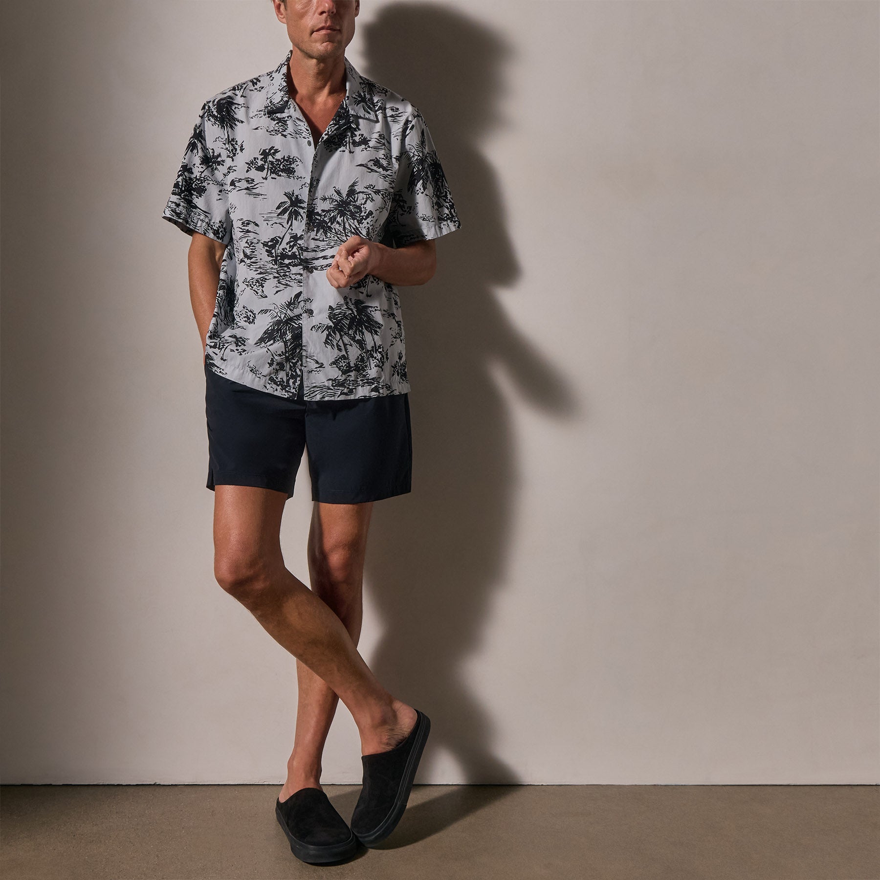 Split Hem Boardshort - Black