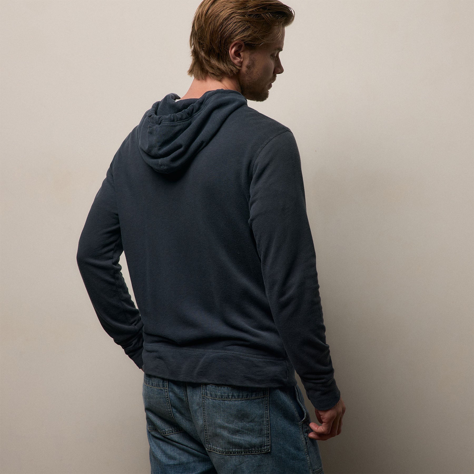 Vintage French Terry Zip Up Hoodie - Deep Pigment