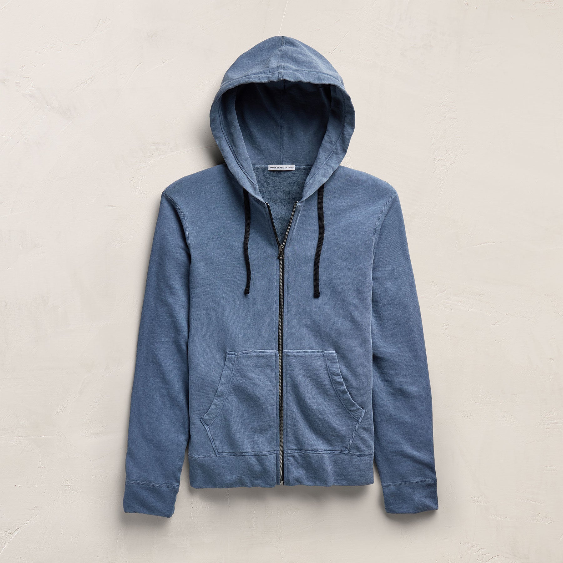 Vintage French Terry Zip Up Hoodie - Danube Pigment