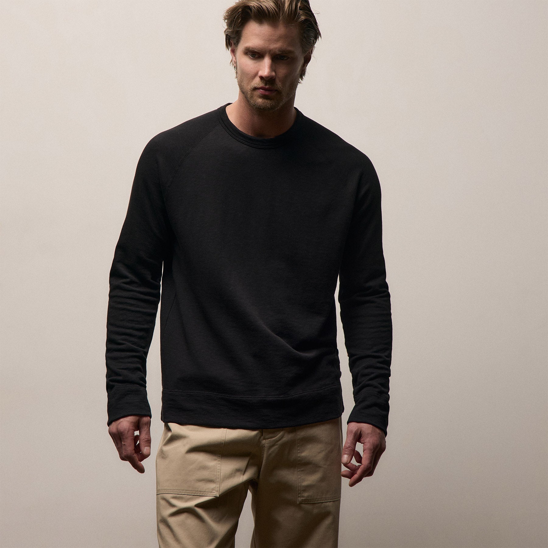 Vintage French Terry Sweatshirt - Black